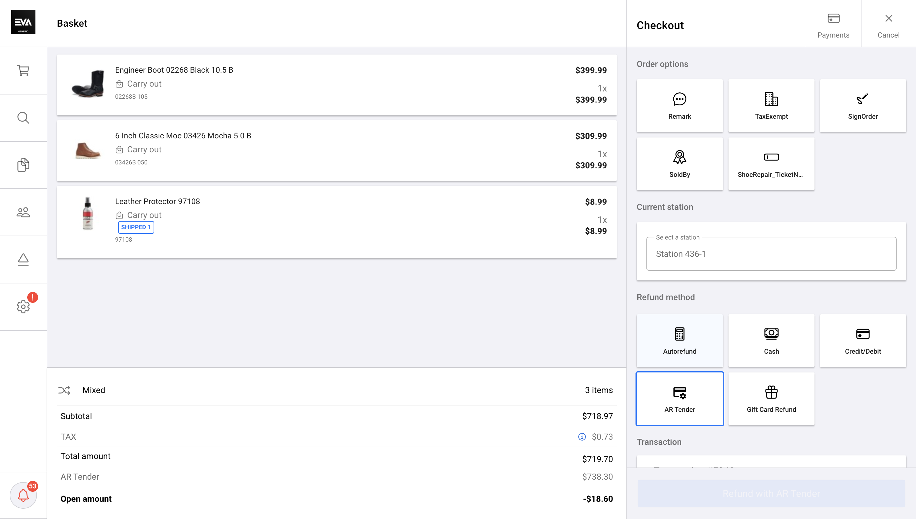 Step #7: Select the appropriate refund method or click AutoRefund