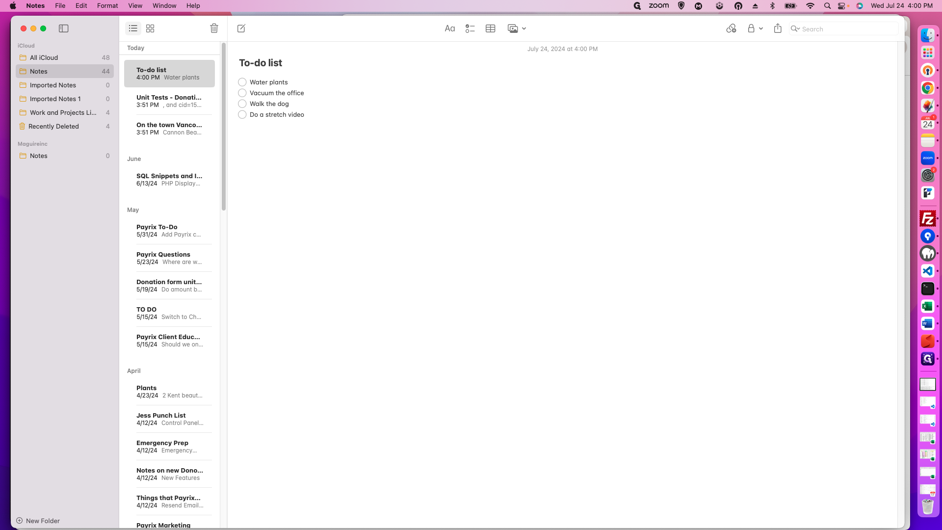 Step #5: Once you have finished an item on your list, you can check it.