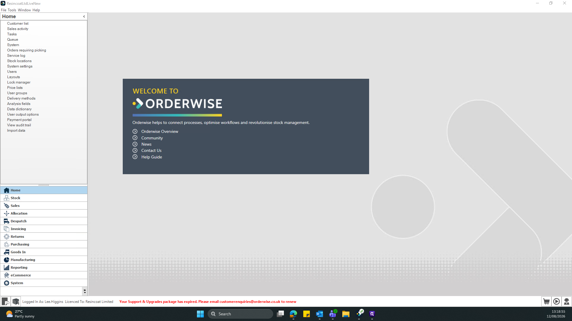 Step #1: Click eCommerce in the left navigation sidebar.