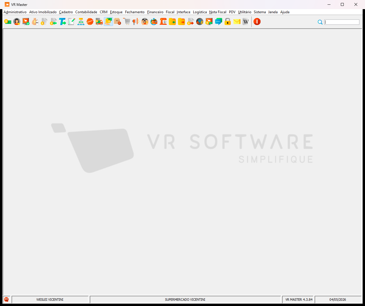 Step #1: Click the Outras Despesas icon in the main toolbar to access the expenses module.