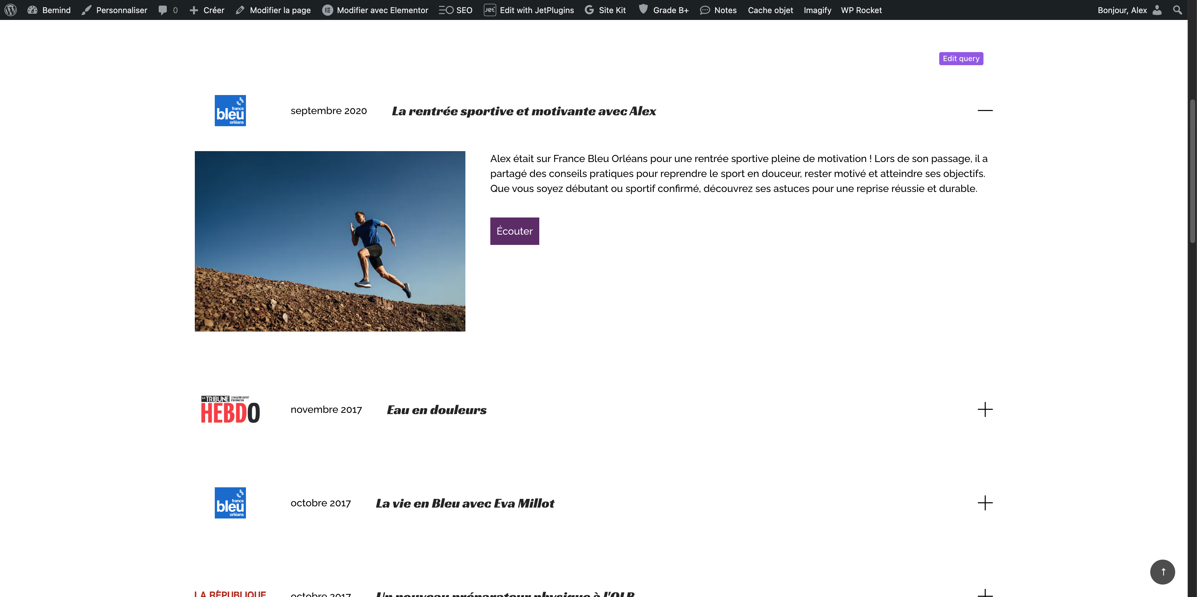 Step #19: Affichage parution presse côté utilisateur