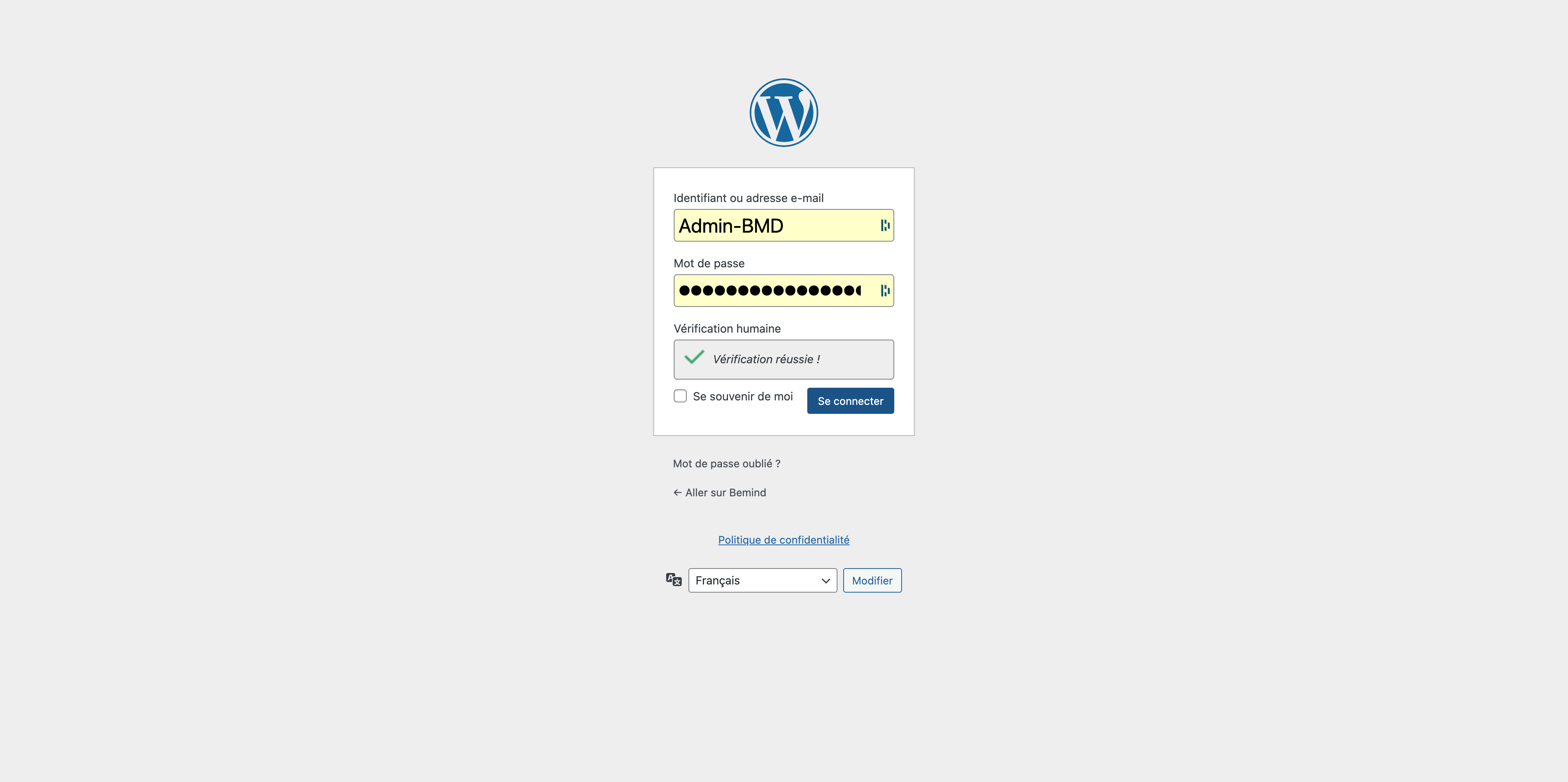 Step #3: Cliquez sur "Se connecter"