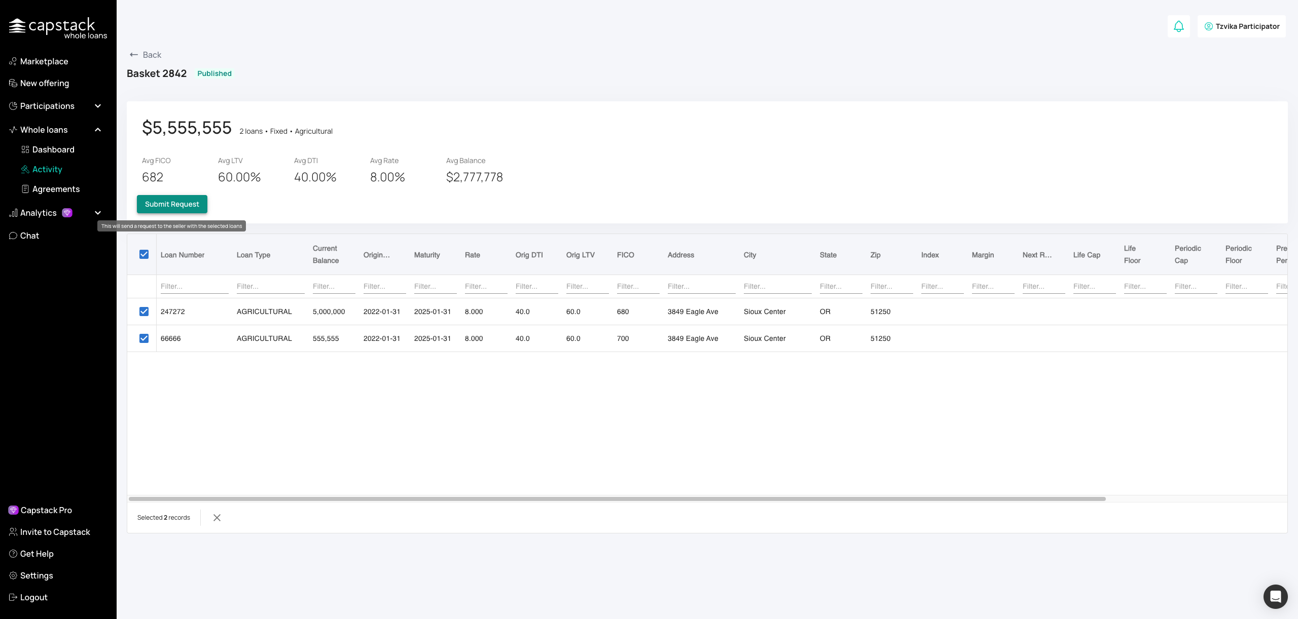 Step #6: Click "Submit Request"