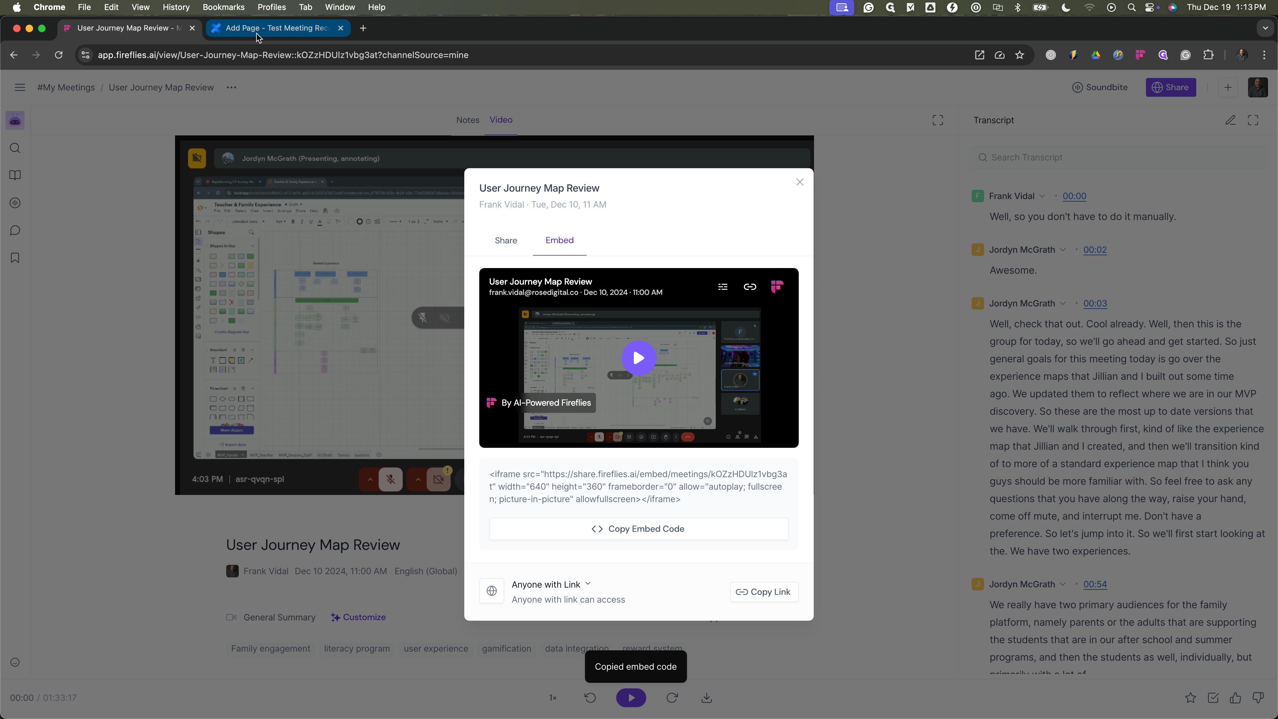 Step #26: Return to recap page in Confluence