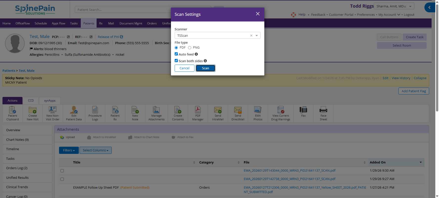 Step #7: Click on "Scan"