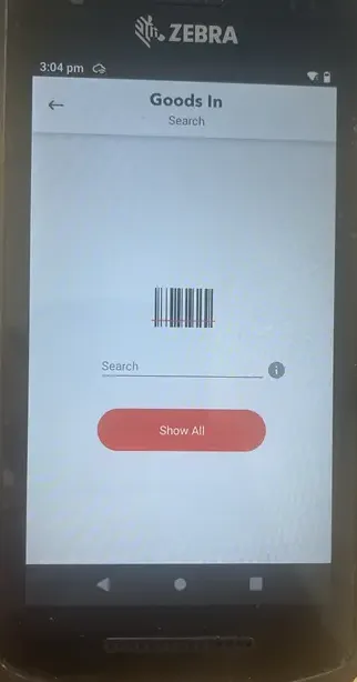 Step #4: Select "Show all" to display the PO list of goods awaiting to arrive in.