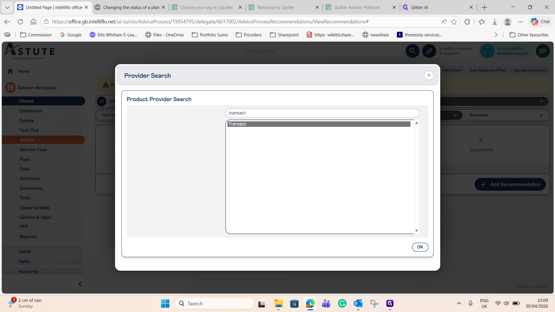 Step #11: Click OK to confirm the provider.
