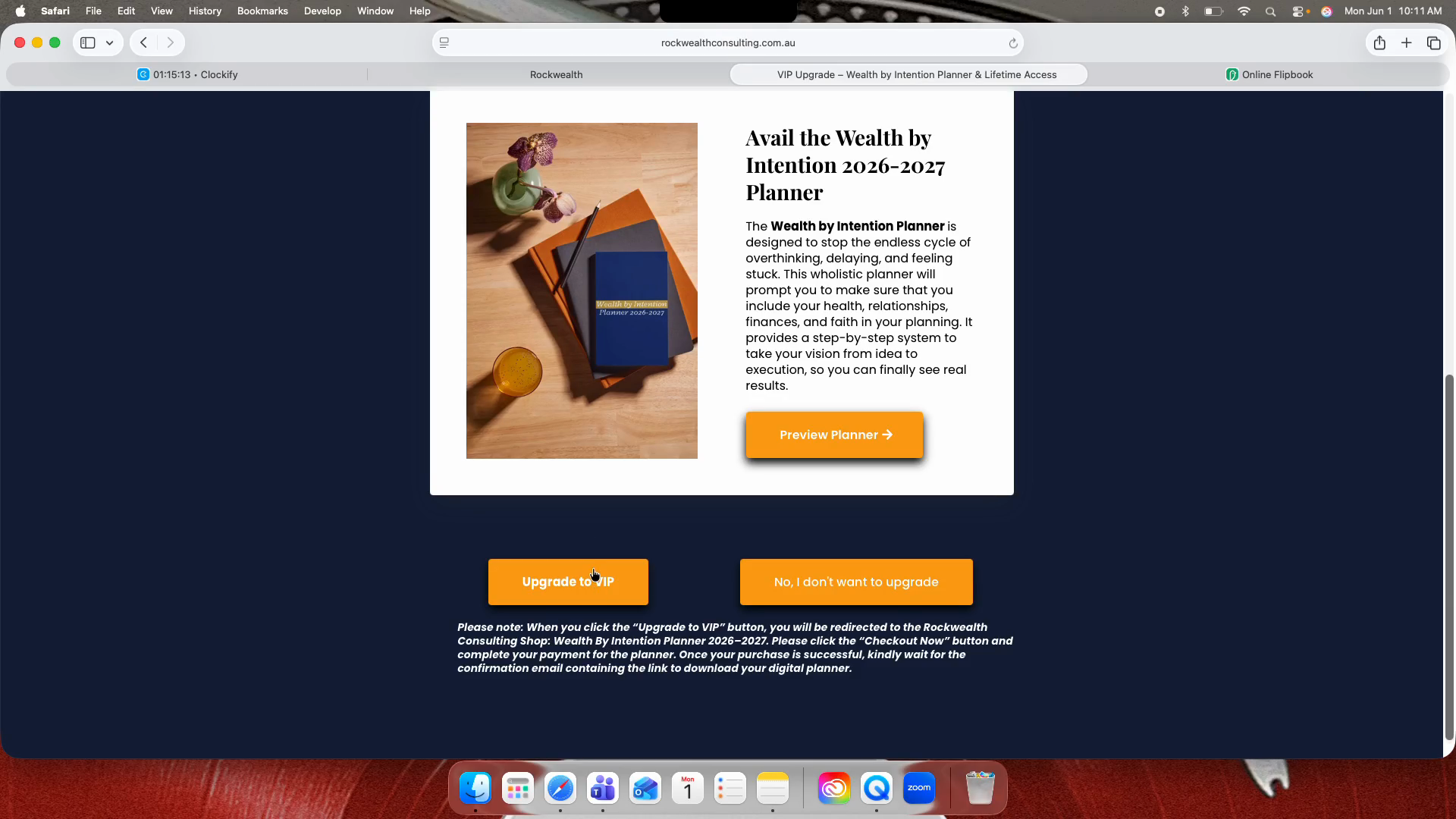 Step #16: Click Upgrade to VIP again on the redirect screen.