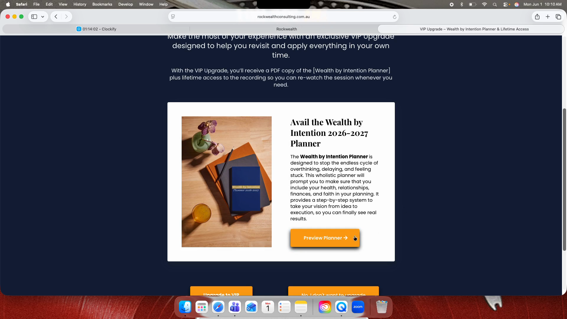 Step #9: Click Preview Planner to view the document layout.