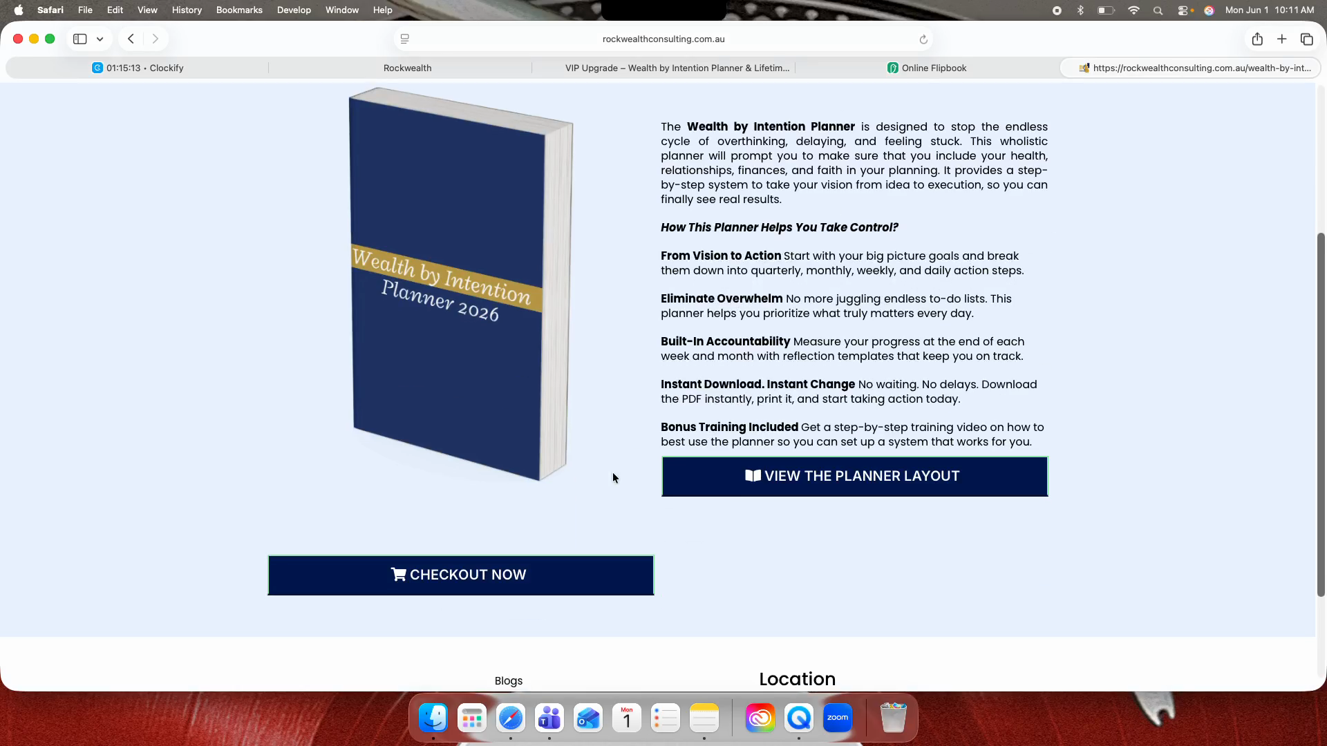 Step #17: Scroll down the planner product page.