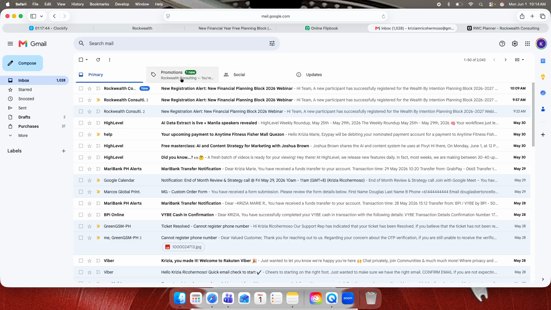 Step #41: Check your email client's Promotions category.