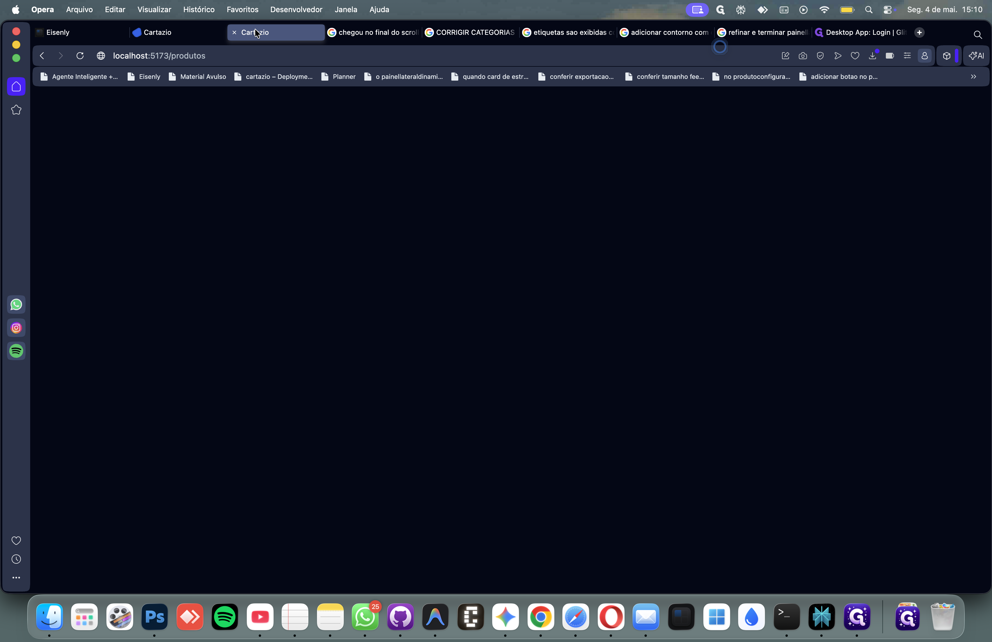 Step #1: Navigate to the Cartazio tab in your browser to access the product dashboard.