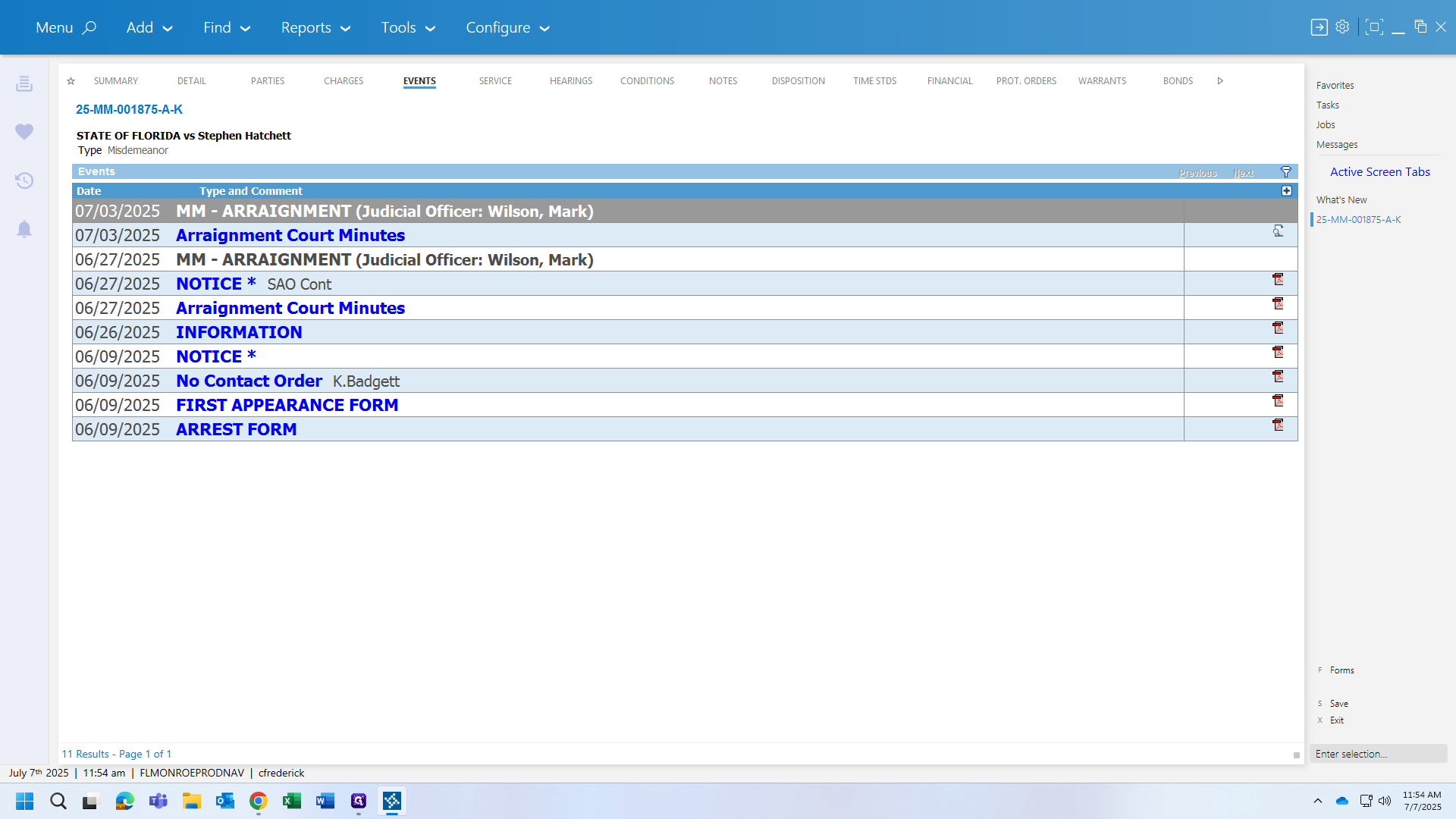 Step #3: Click on "Judicial Officer"