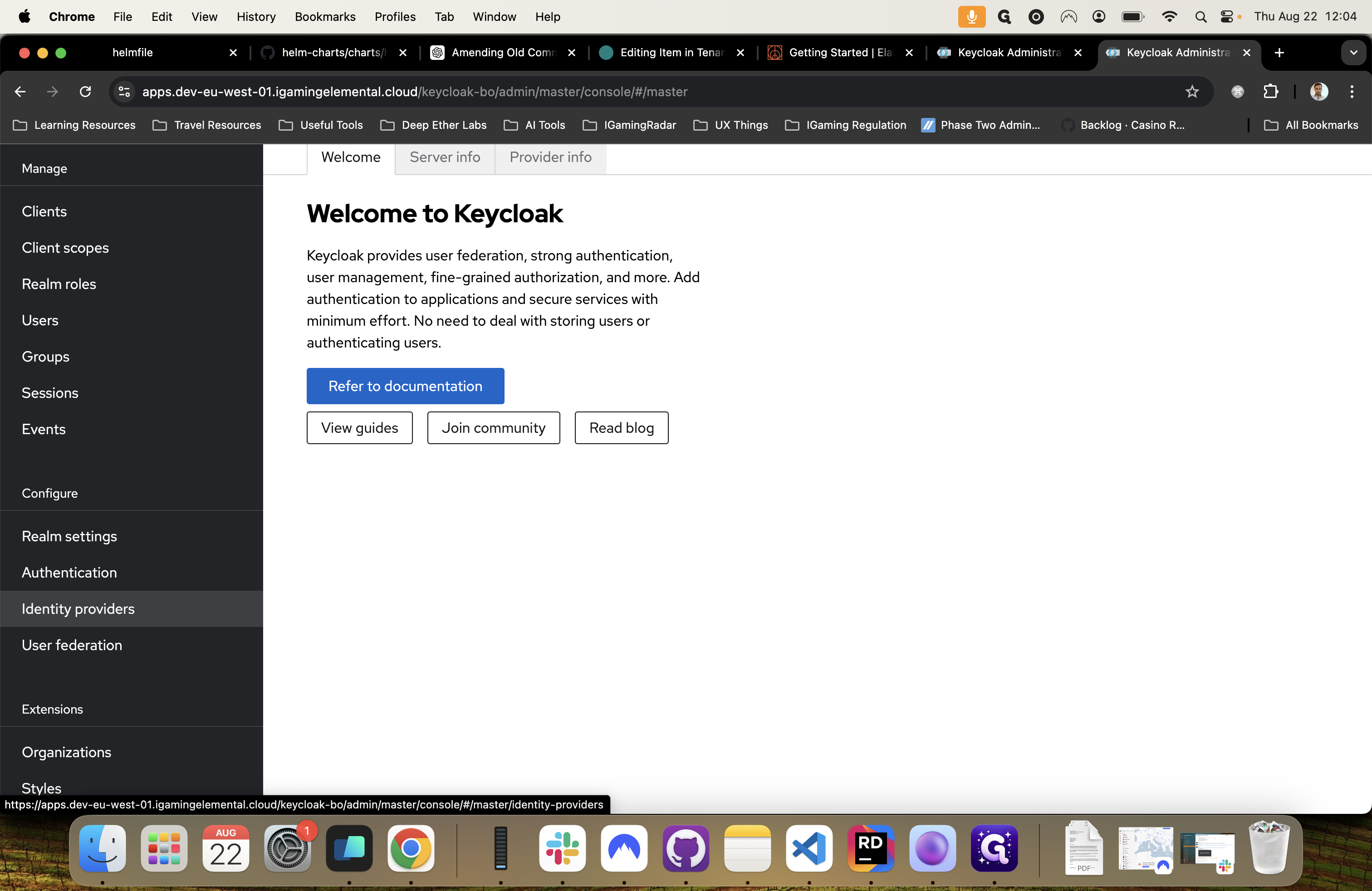 Step #2: Click on "Identity providers"
