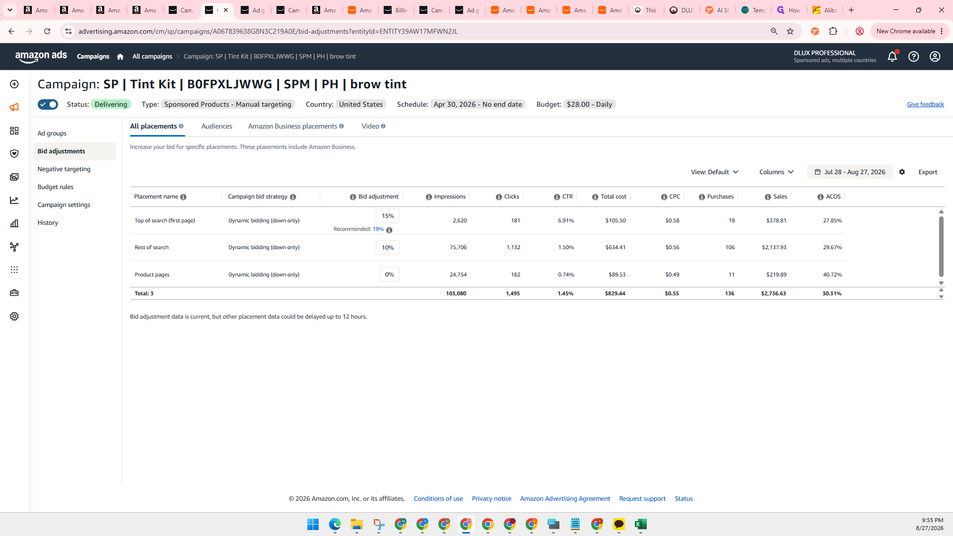 Step #11: Click the date range filter in the top toolbar.