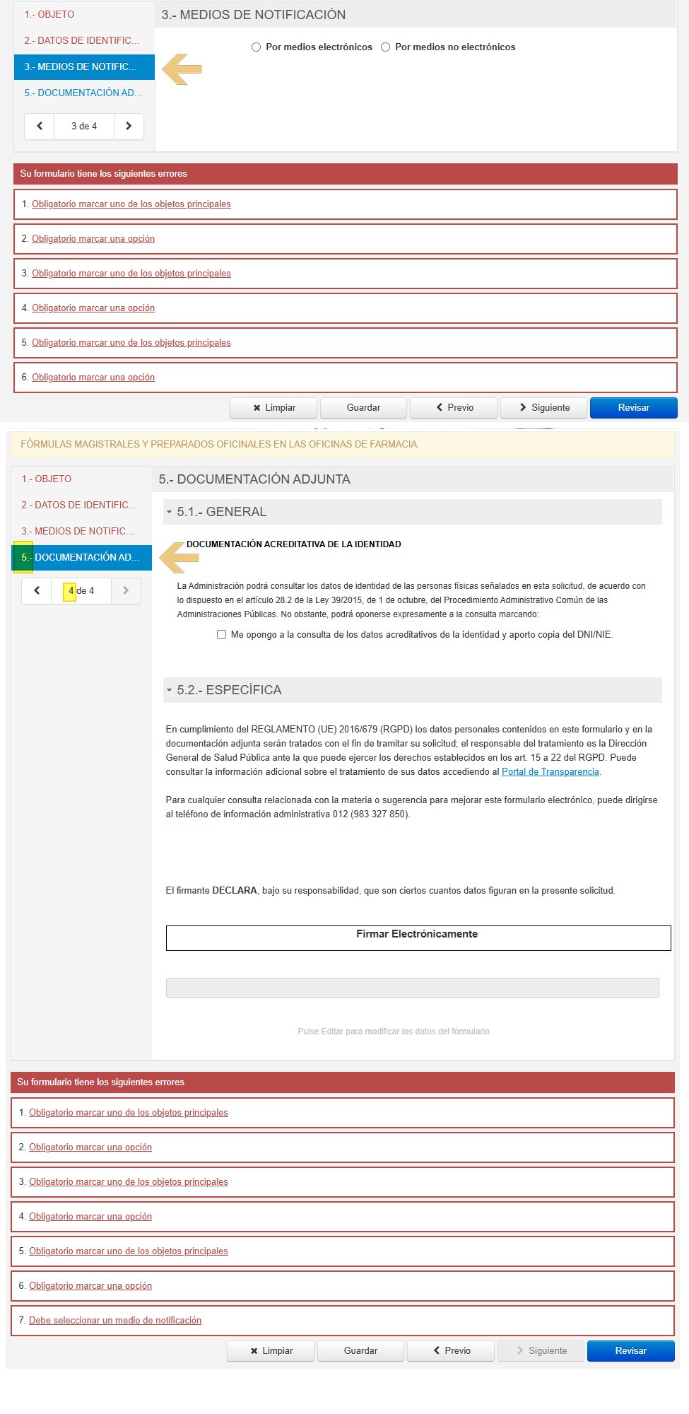 Step #8: la 3 y la 4 (que cuando se hizo este tutorial ponía 5)