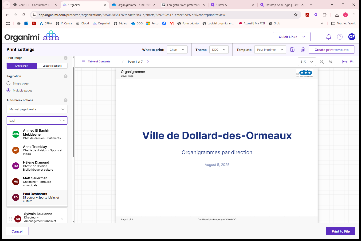 Step #35: Cliquez sur "Directeur - Sports loisirs et"