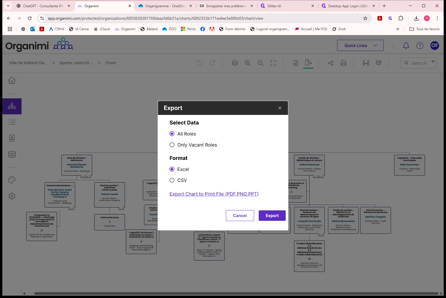 Step #9: Cliquez sur "Export Chart to Print"
