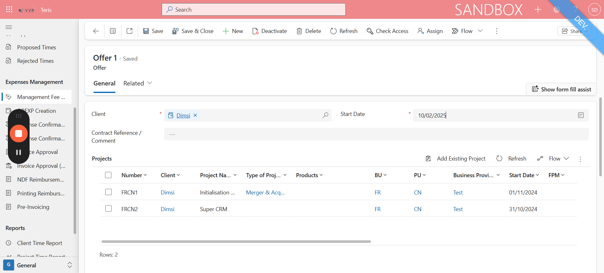 Step #5: 2. Start Date : day of the creation of the offer by default