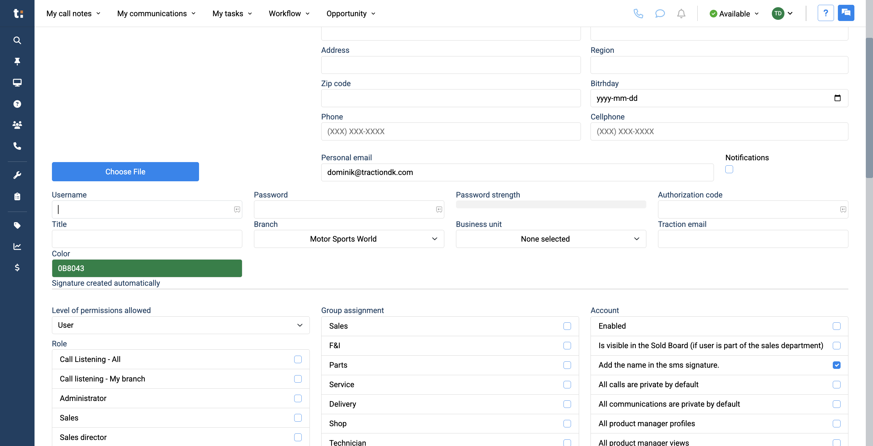 Step #7: Next, add a username of your choice and set a password.