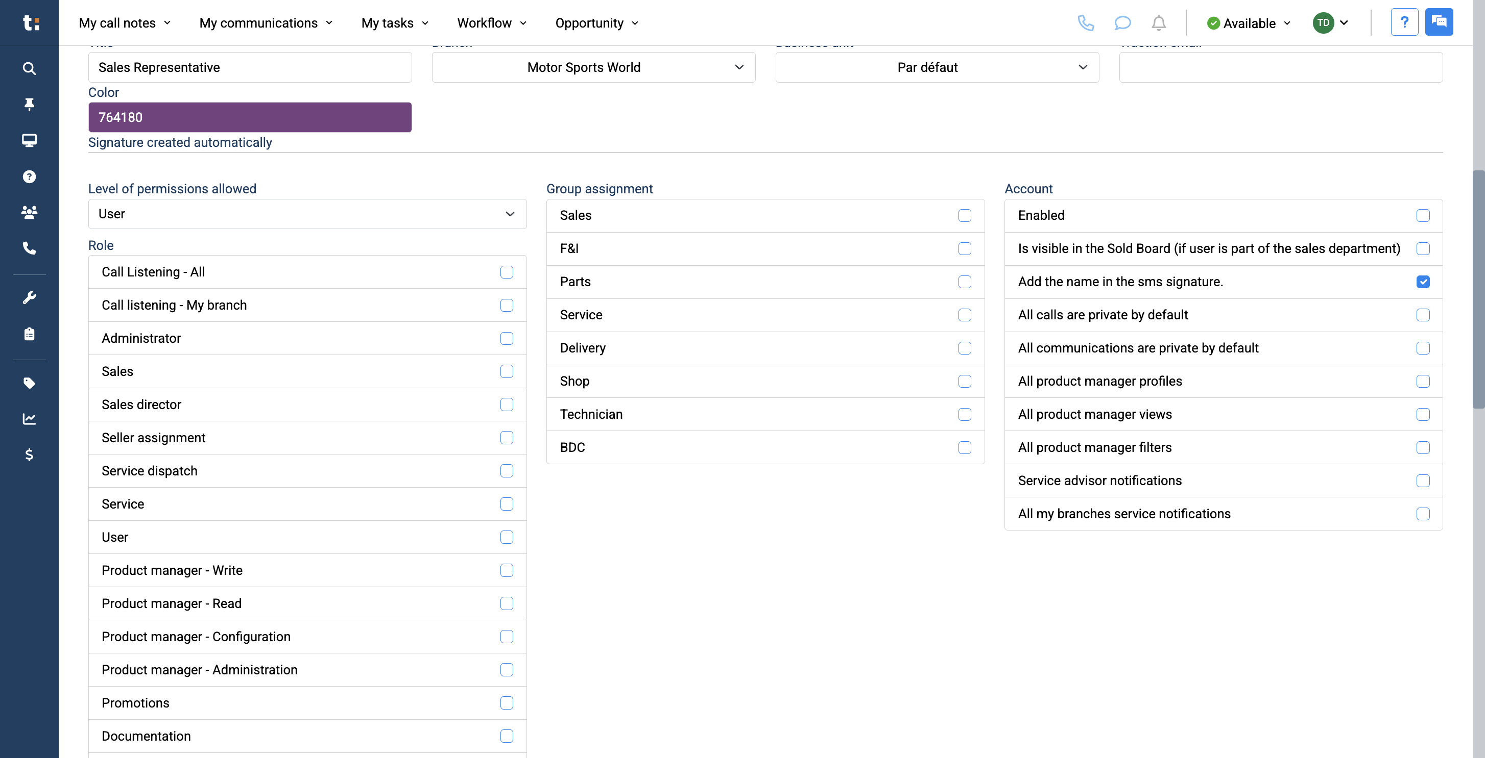 Step #14: Below, you can see the levels of permissions allowed. Usually, you will select User Only, unless you want to provide more advanced features. You can then change them to Administration.