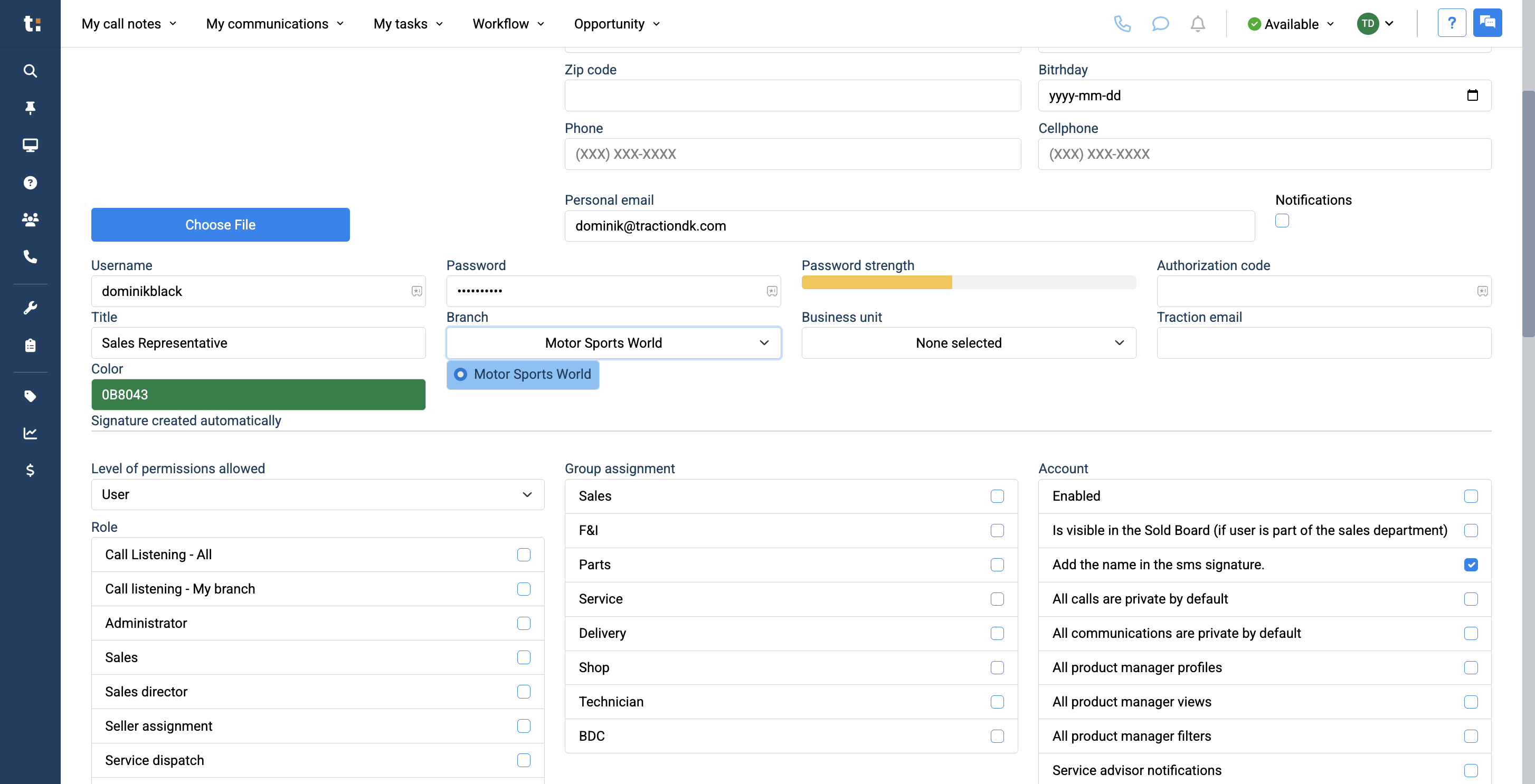 Step #11: You can select a branch unless there is only one available.