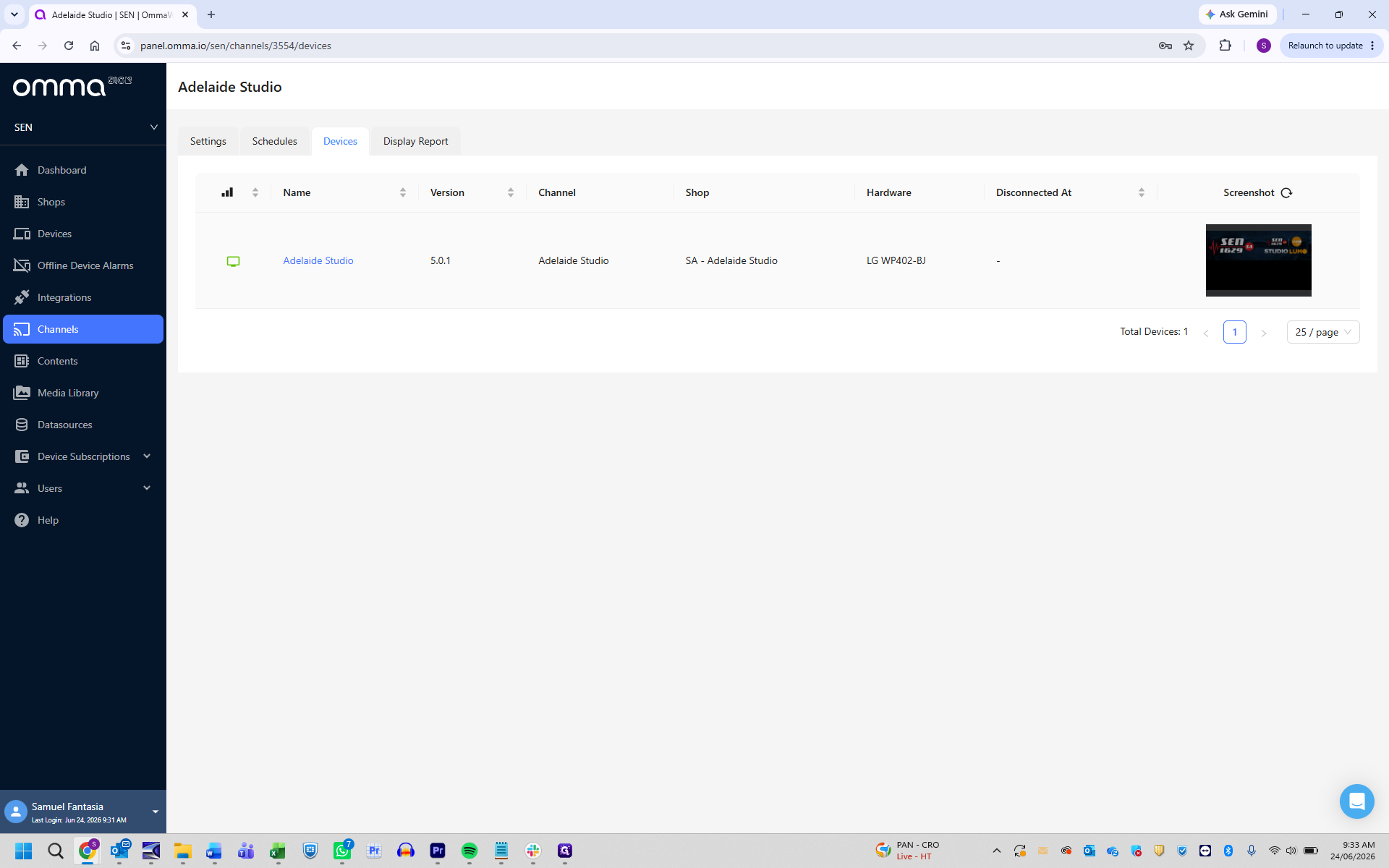 Step #8: Click the device thumbnail to open the live viewer.