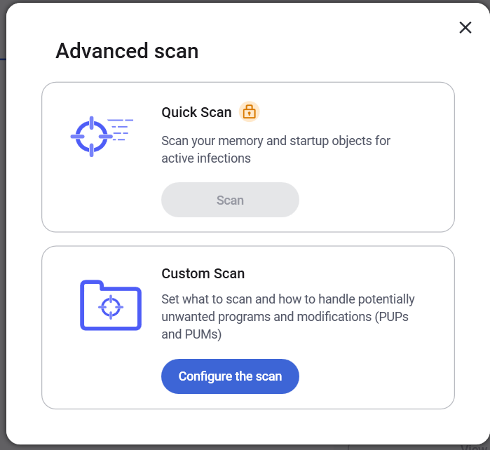 Step #6: Click on "Configure the scan"