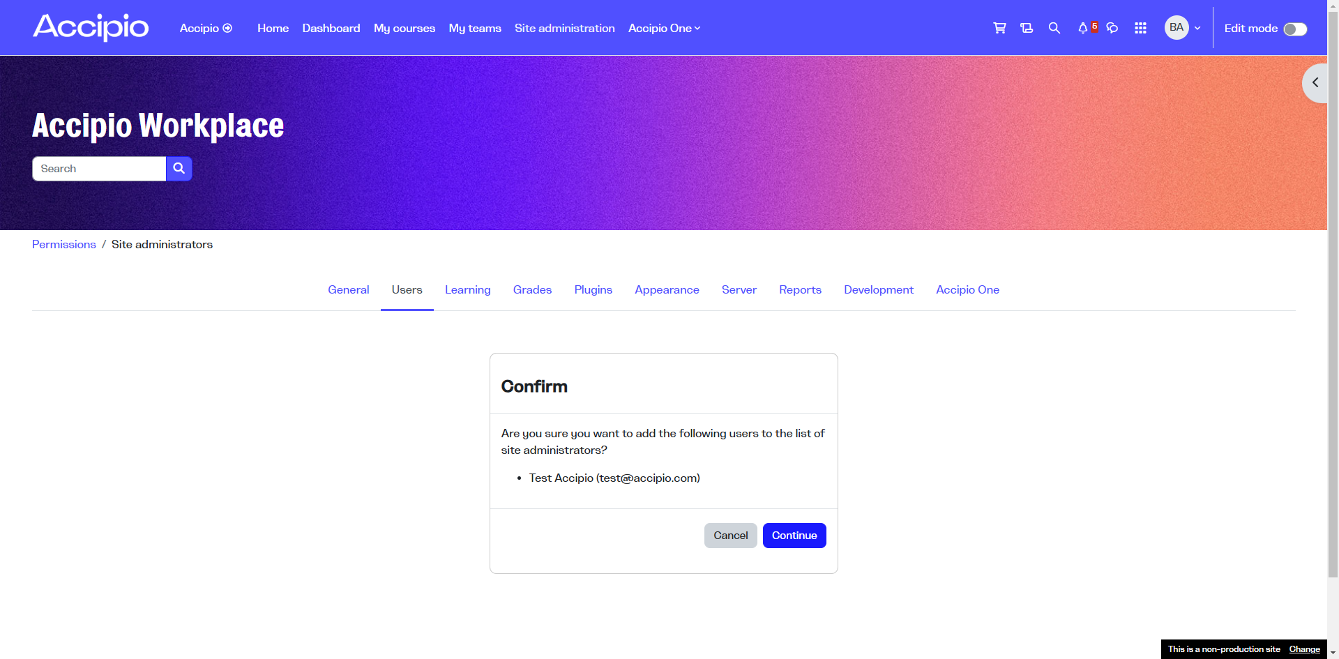 Step #6: Click on "Continue"