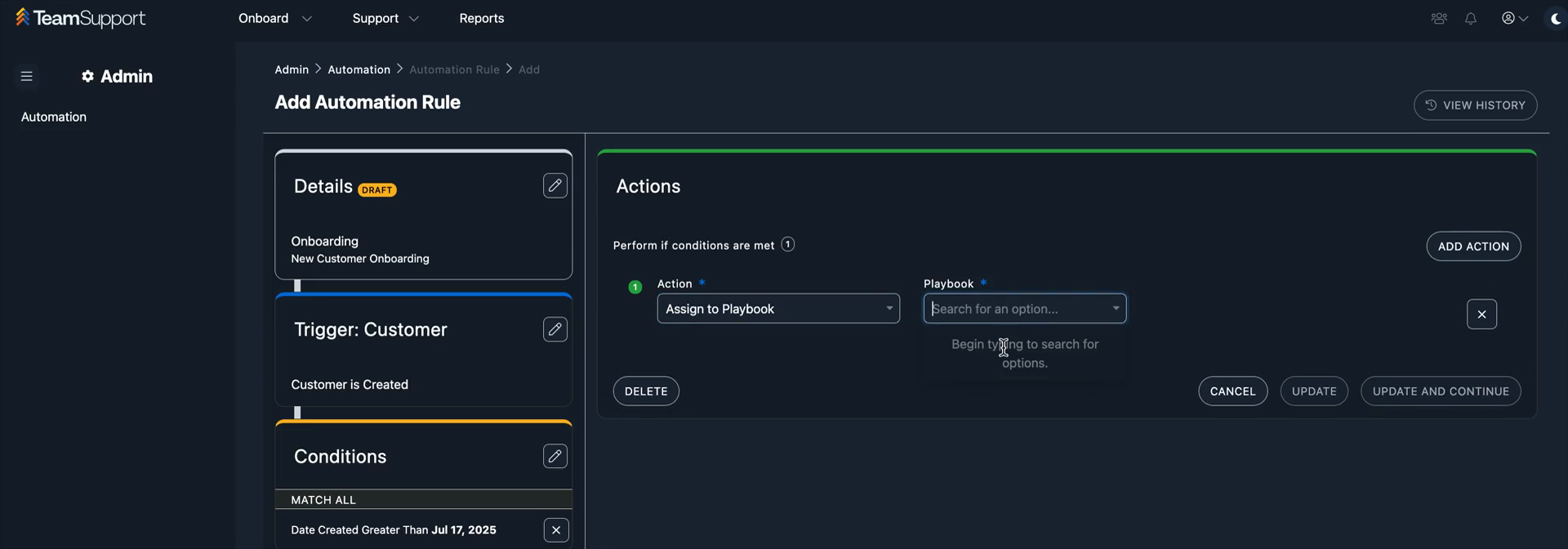 Step #18: Click the Playbook dropdown menu.