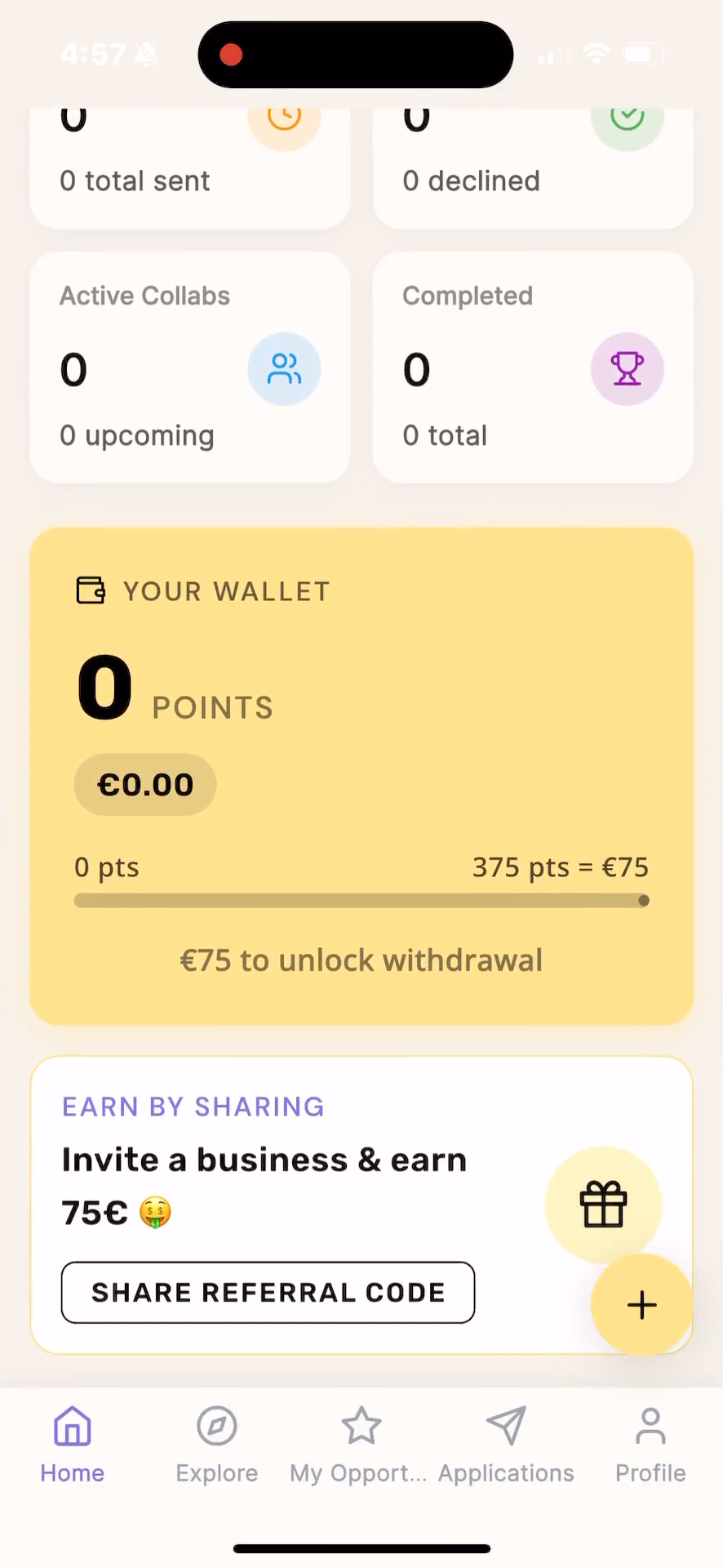 Step #12: Tap My Opportunities in the bottom navigation bar.