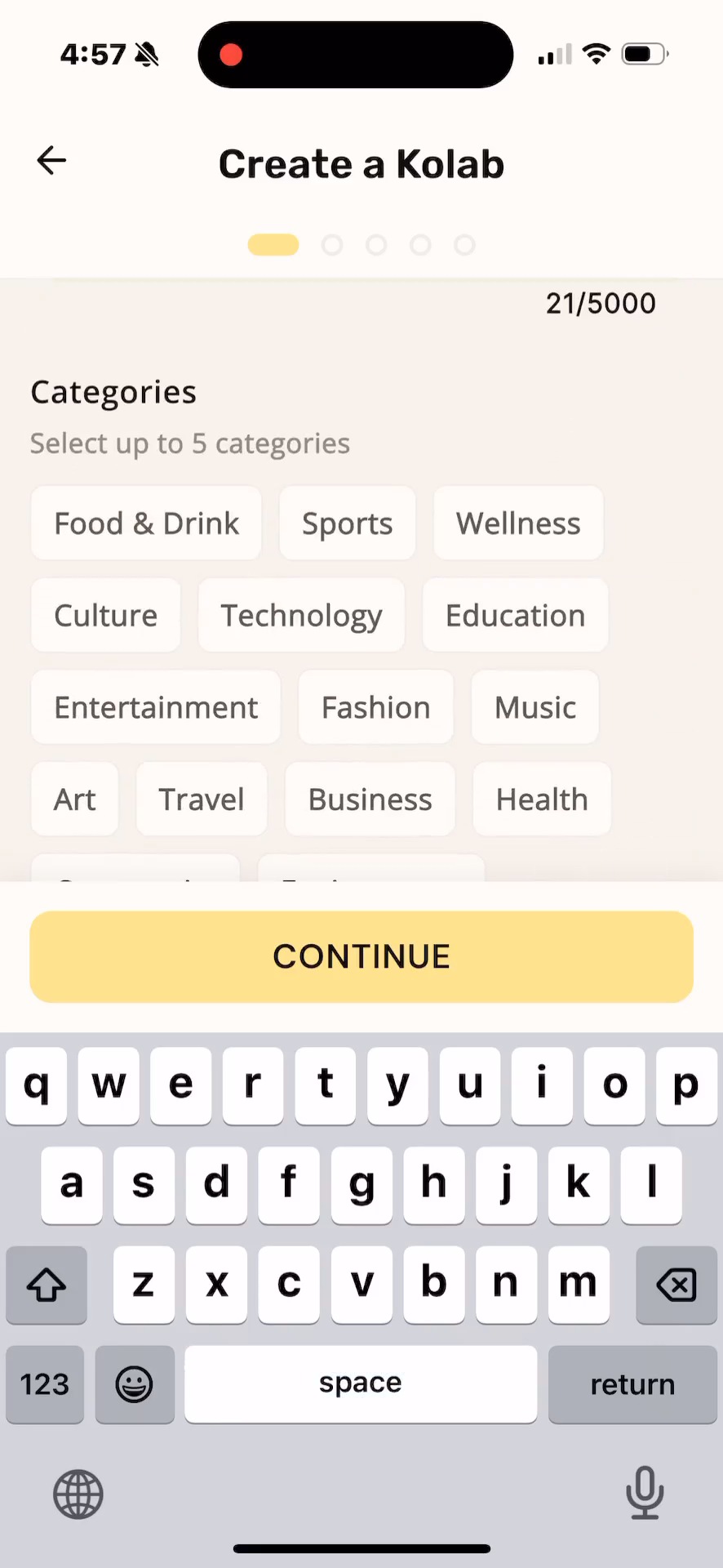 Step #15: Select the most relevant categories for your event, such as Food & Drink or Entertainment.