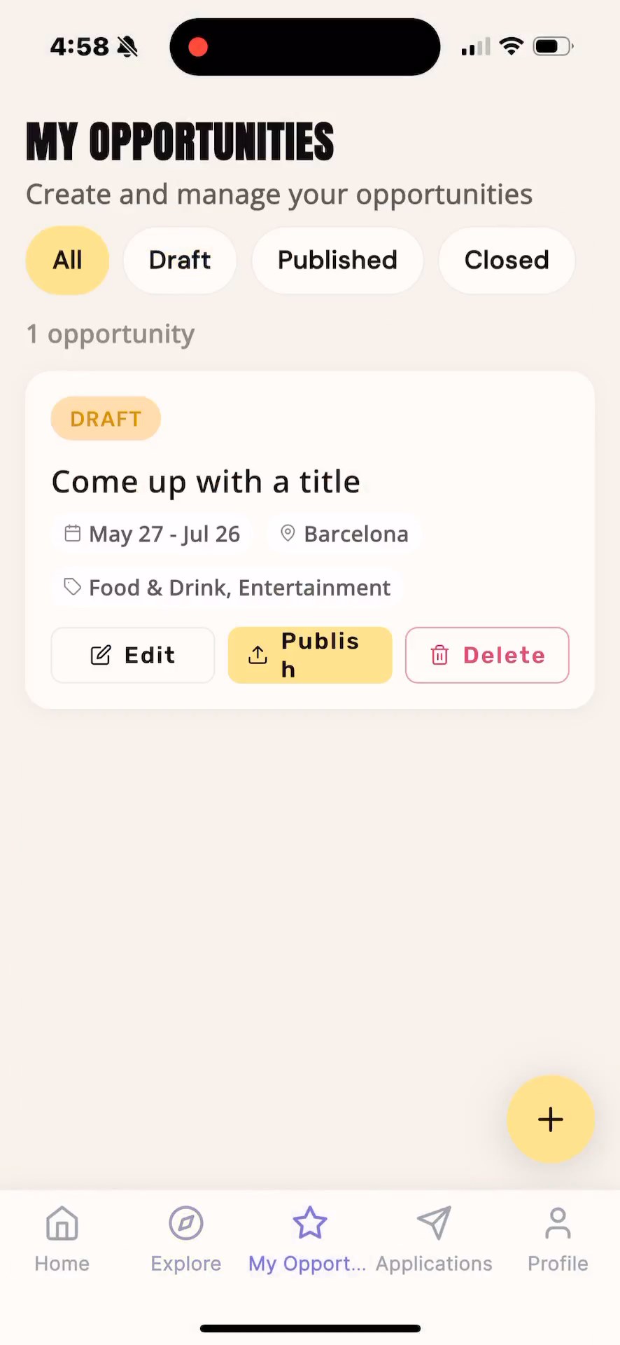 Step #23: Use the top navigation menu in the My Opportunities section to filter your pipeline by status.