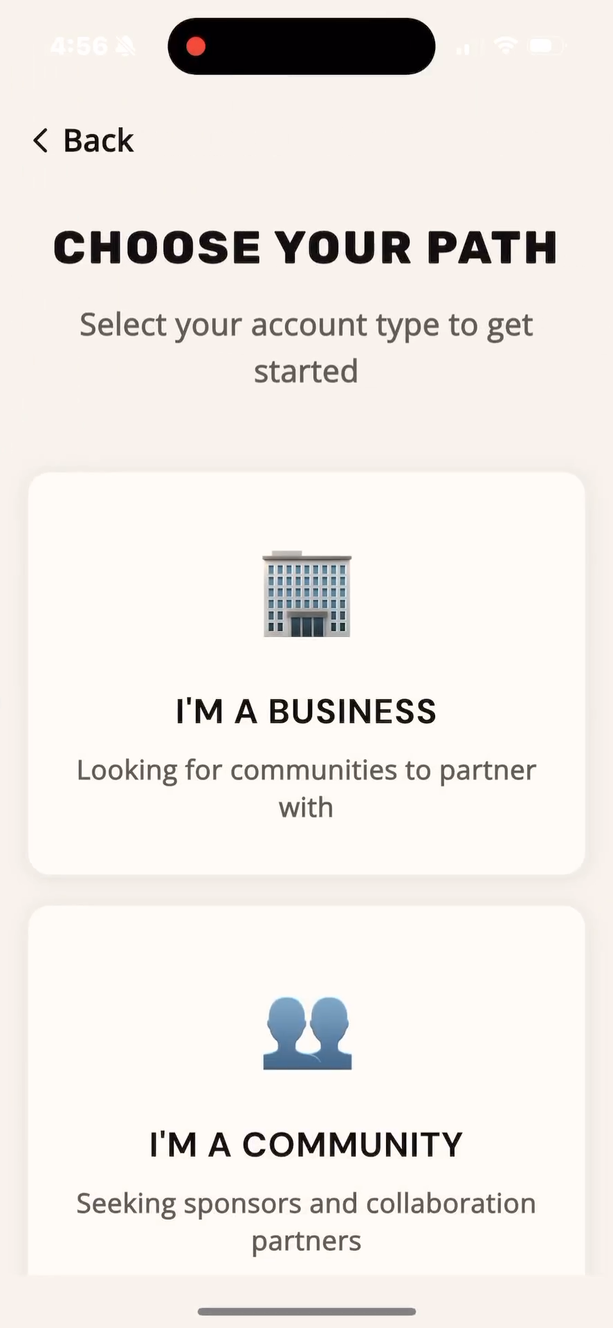Step #2: Select YOUR SPECIFIC PATH to set up a partner-seeking profile.