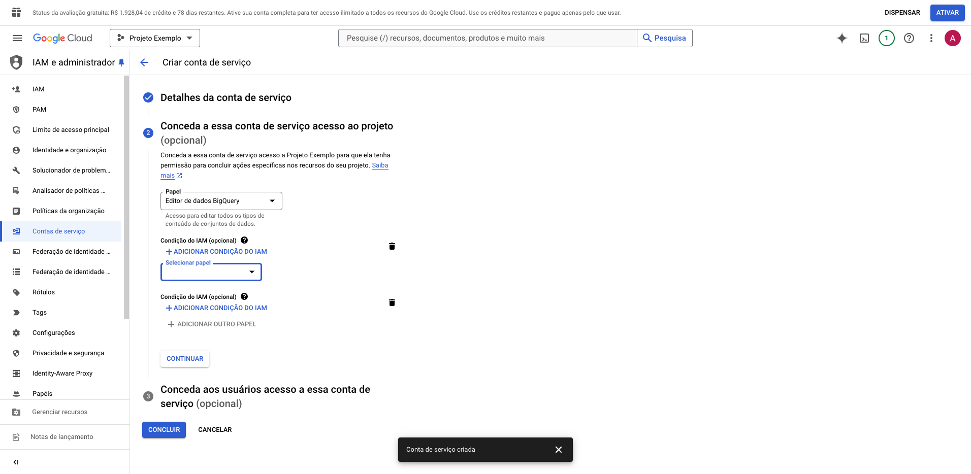 Step #17: Cliquem em "Selecionar papel-"