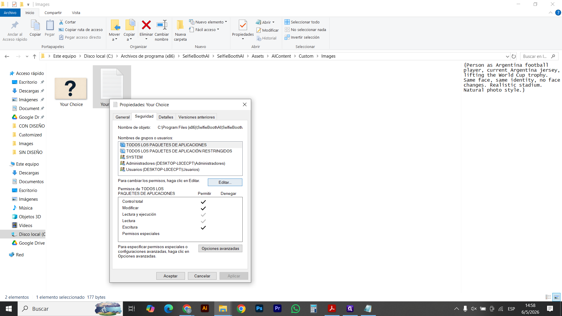 Step #7: Haz clic en el botón Editar para modificar los permisos.