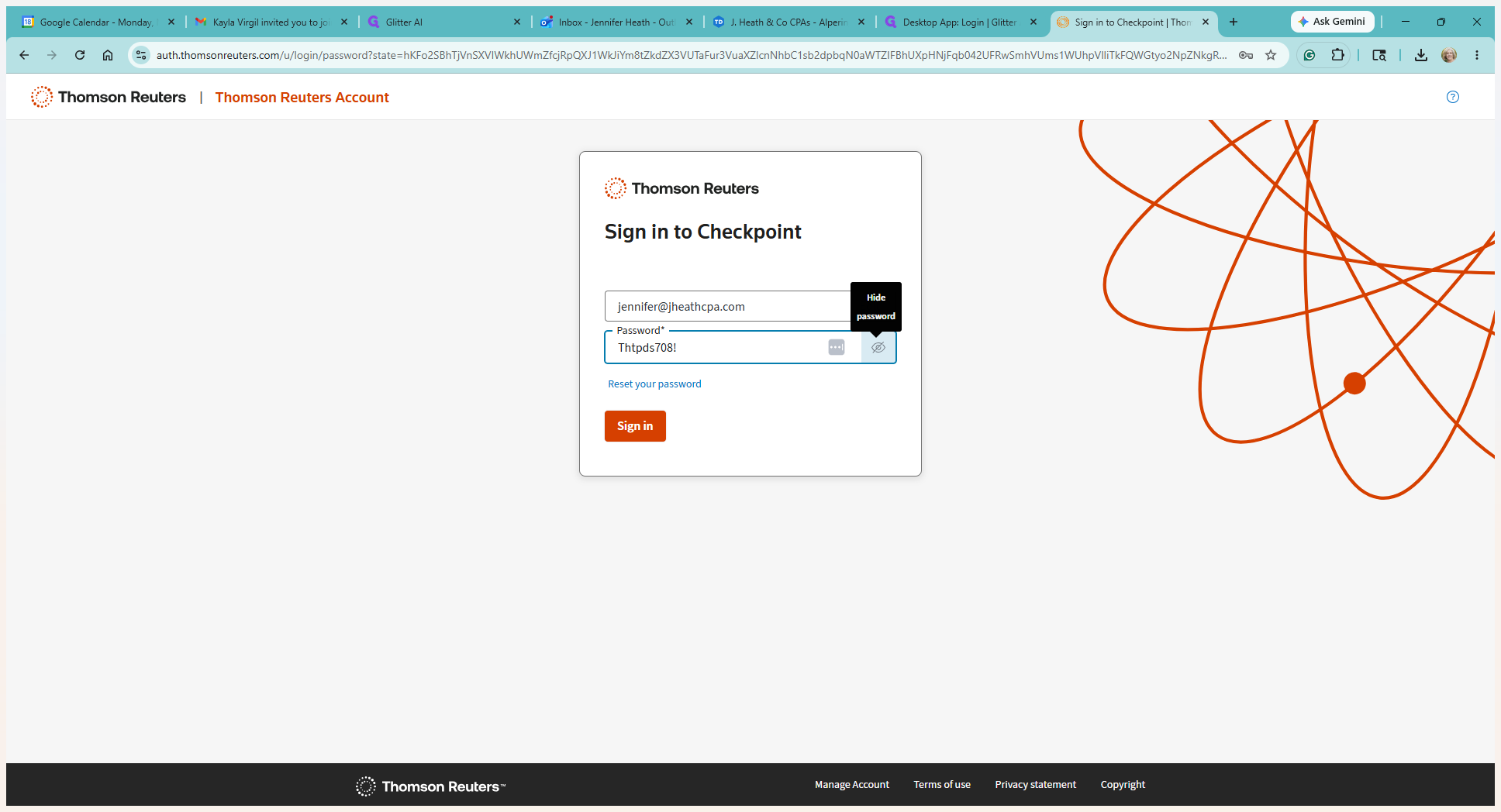 Step #4: Enter this password and click Sign In.