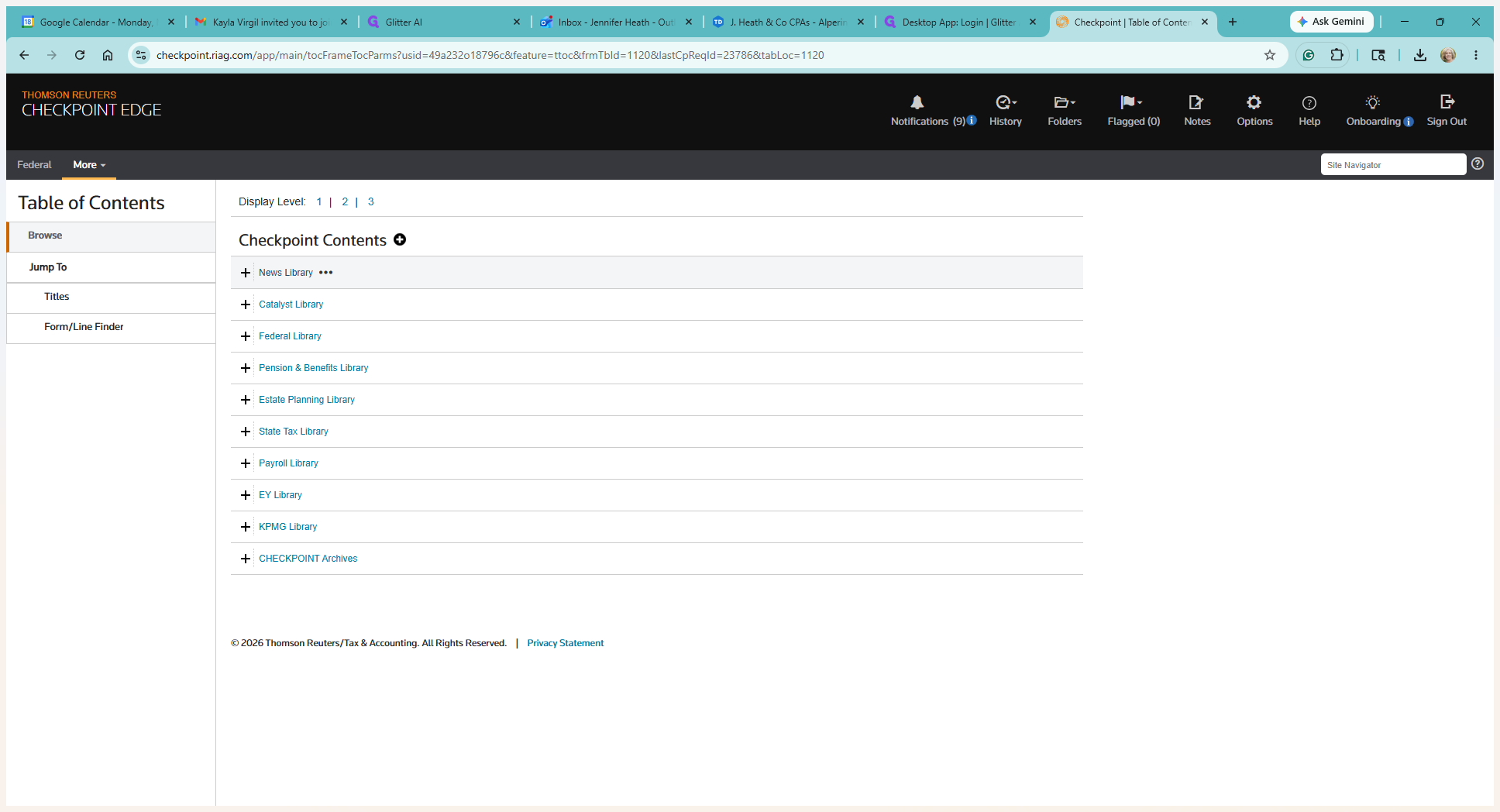 Step #8: Click the + next to News Library to access recent tax updates and articles.