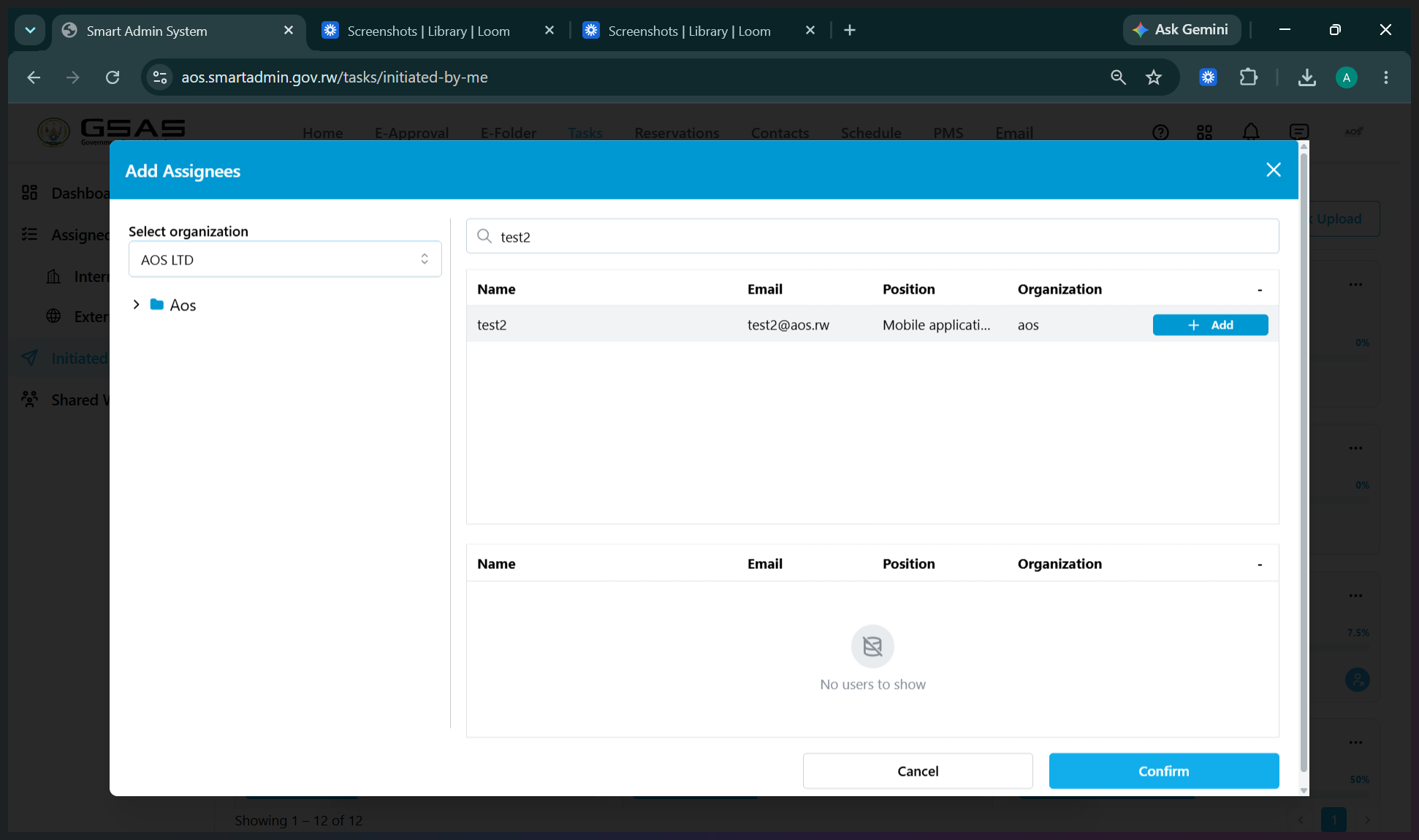 Step #24: Click + Add next to their name to assign them to the task.