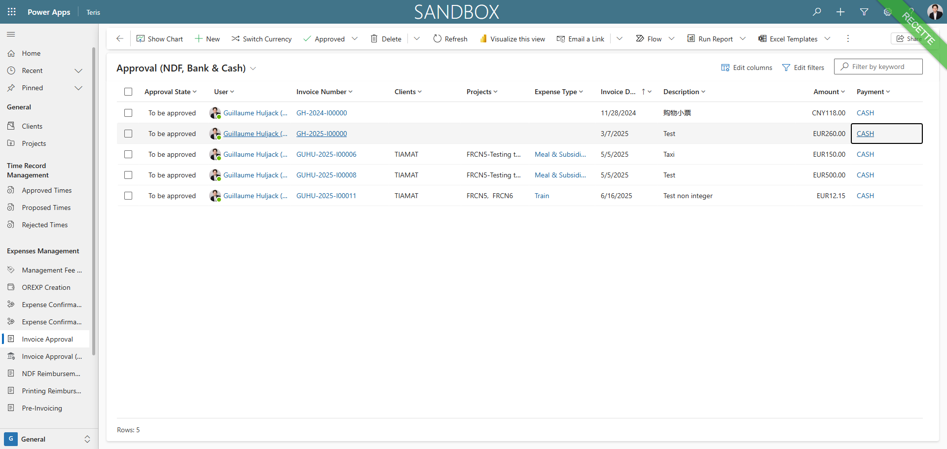 Step #14: All the records selected are now with "Payment" CASH