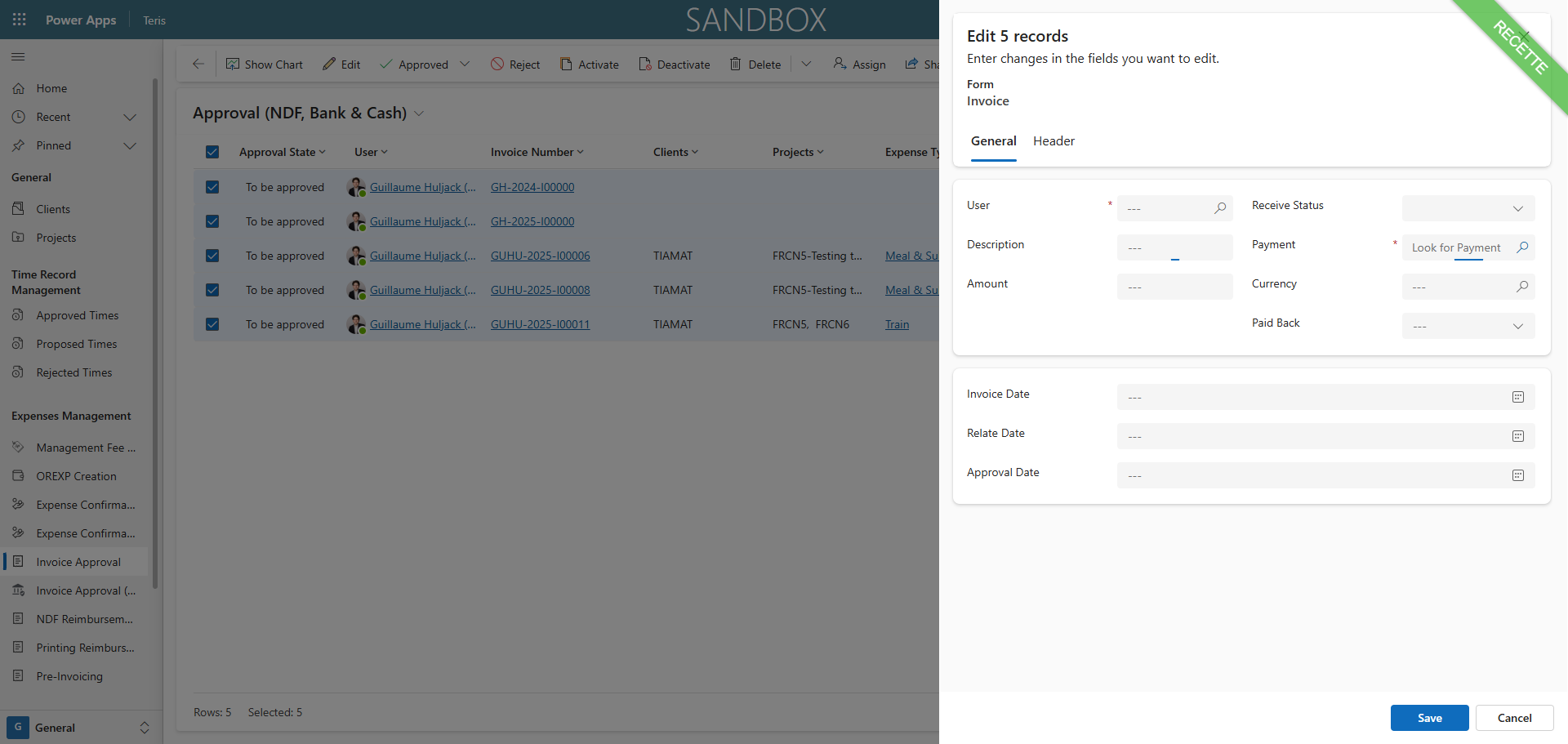 Step #12: Change the field "Payment" with the one you want