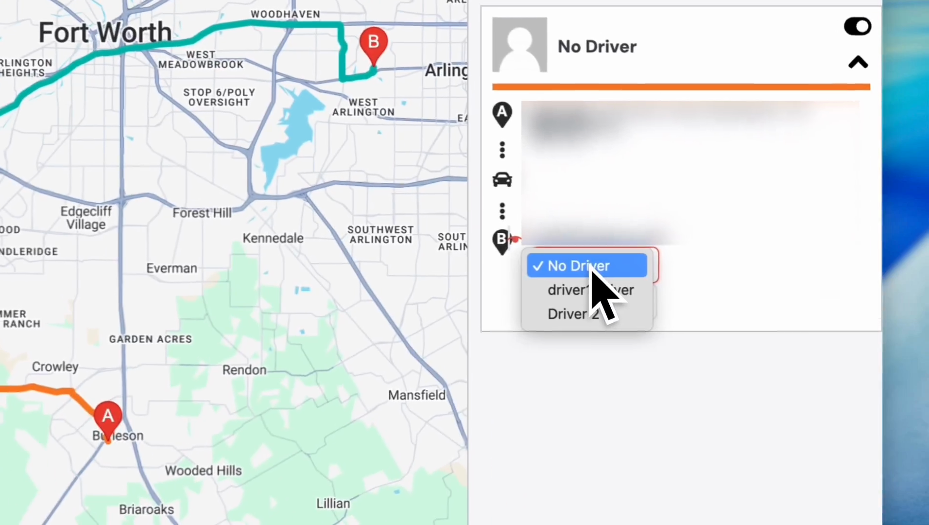 Step #17: Select the same driver from the dropdown menu.