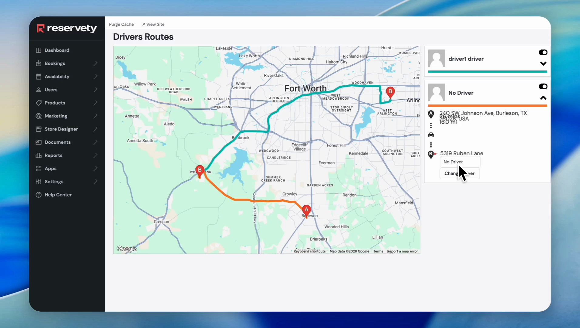 Step #16: Click the driver dropdown menu for the second order location.