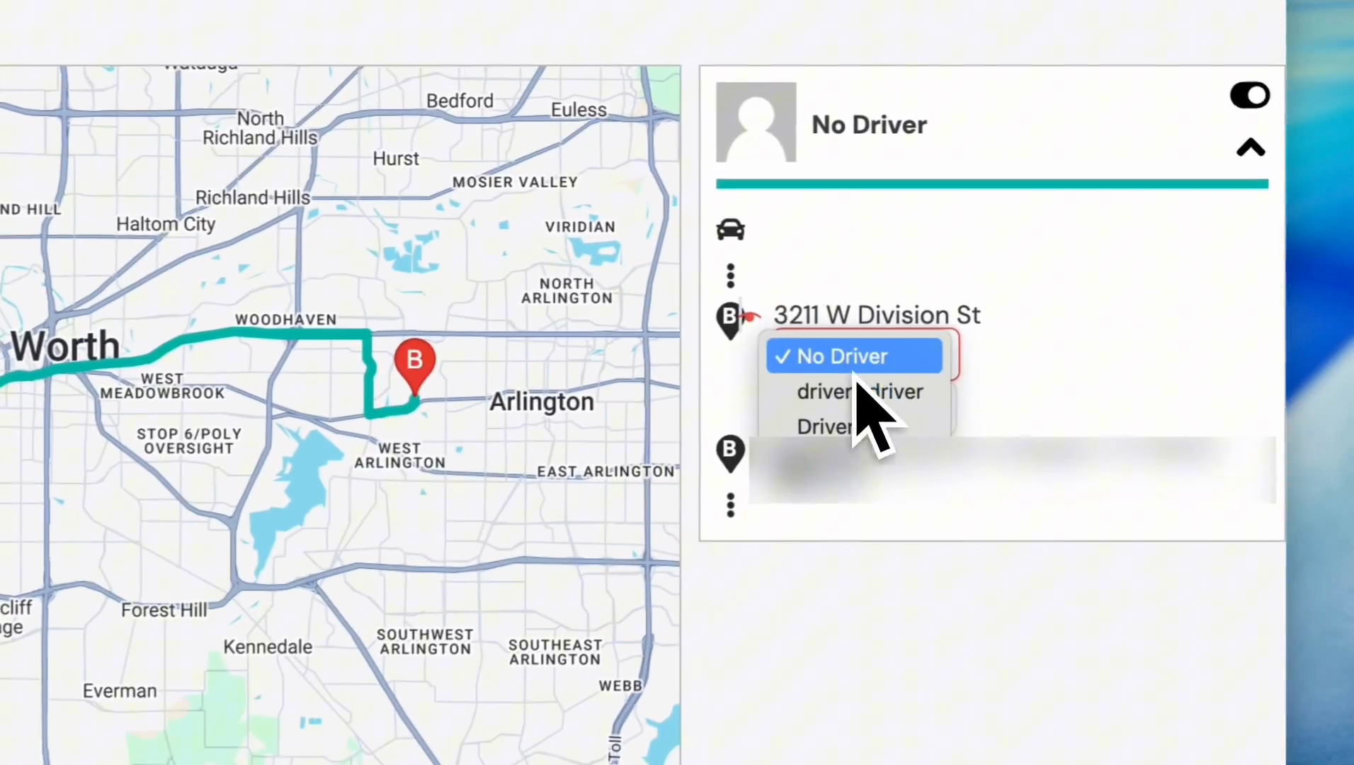 Step #13: Select the desired driver from the dropdown menu.