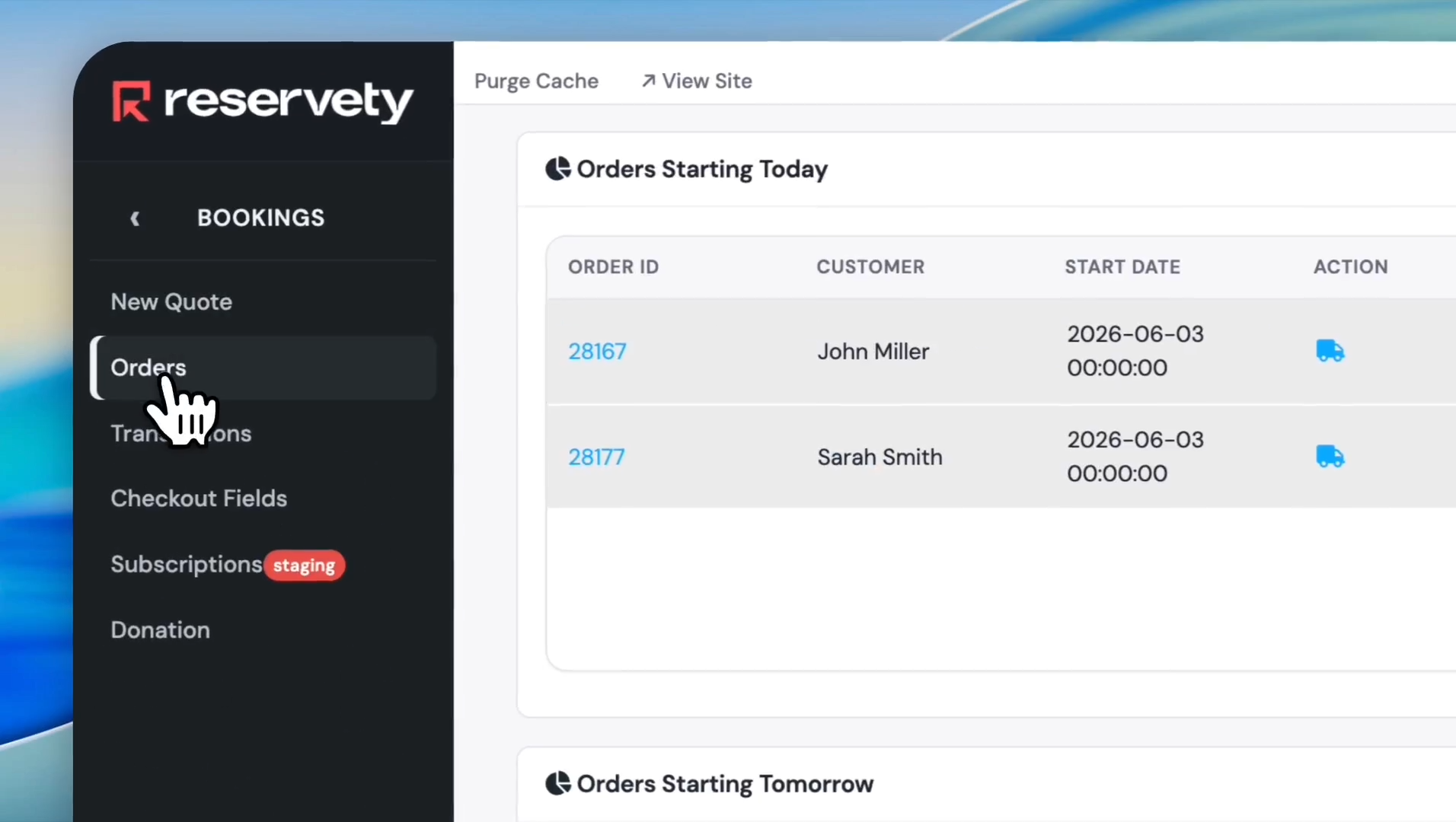 Step #25: Click Orders to verify the statuses have changed to "Out for Delivery".