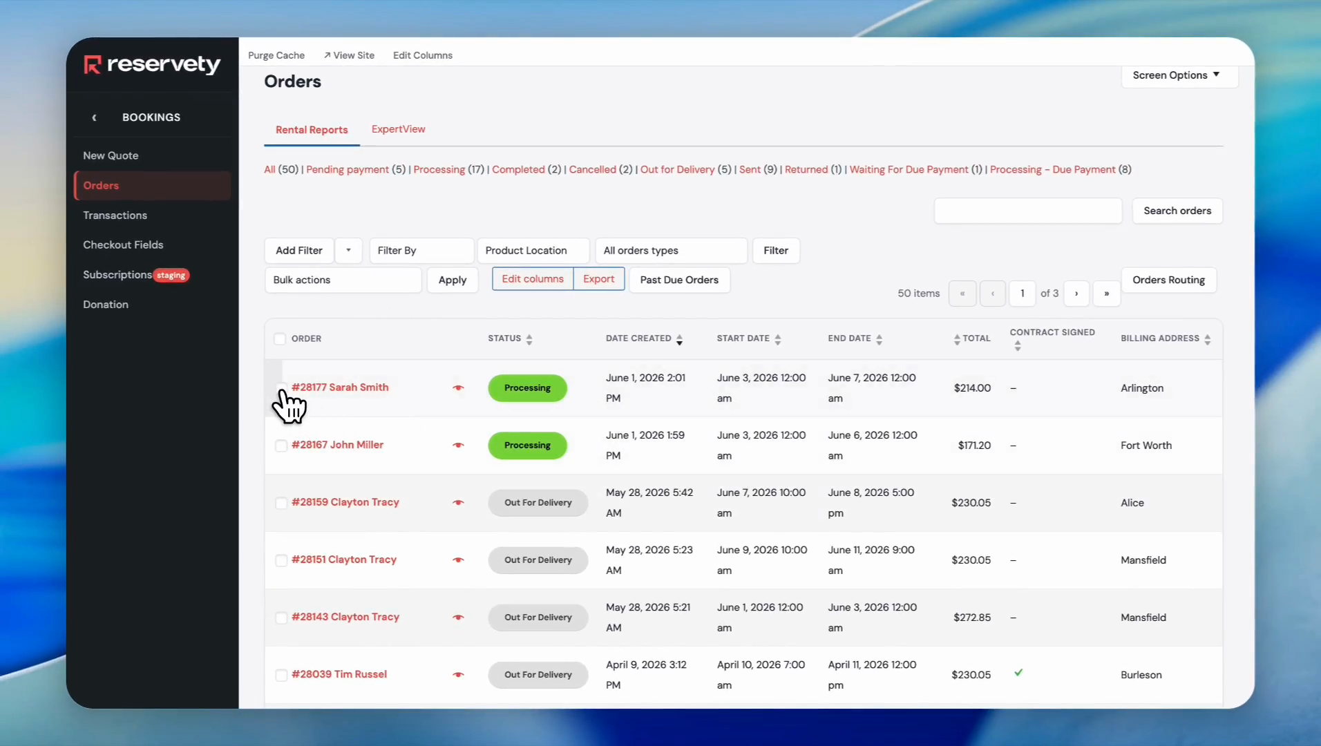 Step #3: Check the box next to the order you want to assign a driver to.