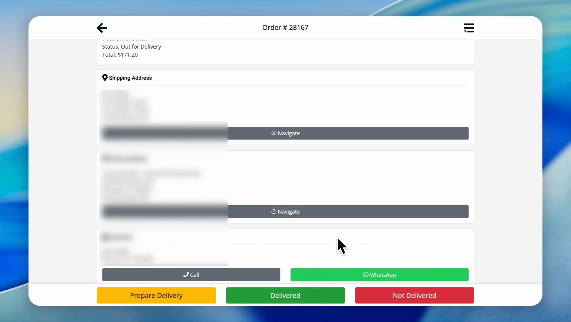 Step #38: Click Delivered once the order reaches the customer.