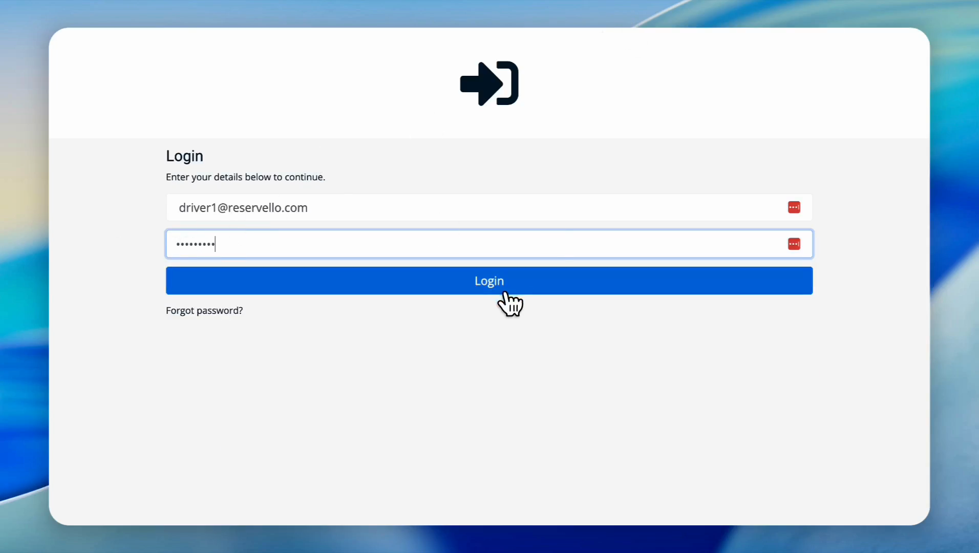 Step #21: Click Login.