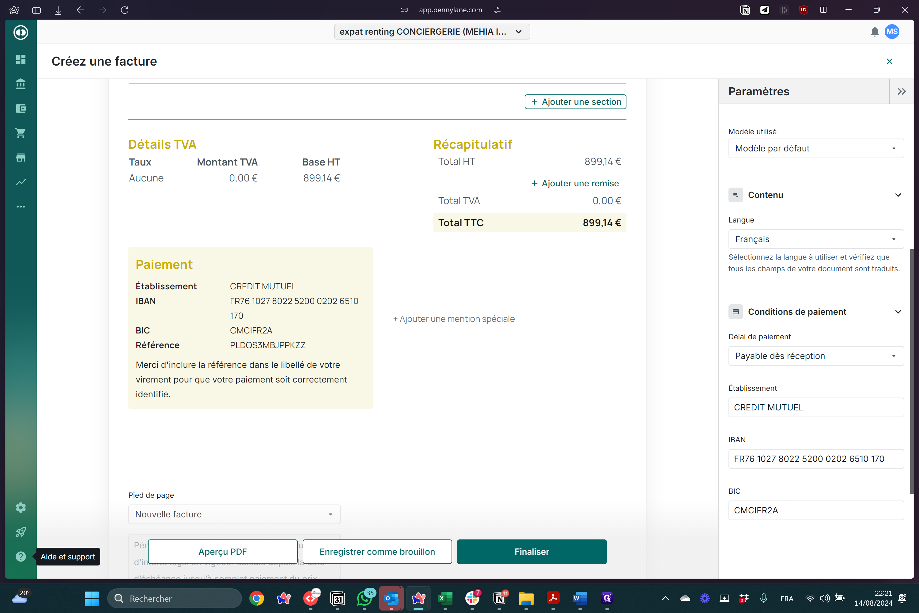 Step #16: Cliquez sur "+ Ajouter une mention spéciale"