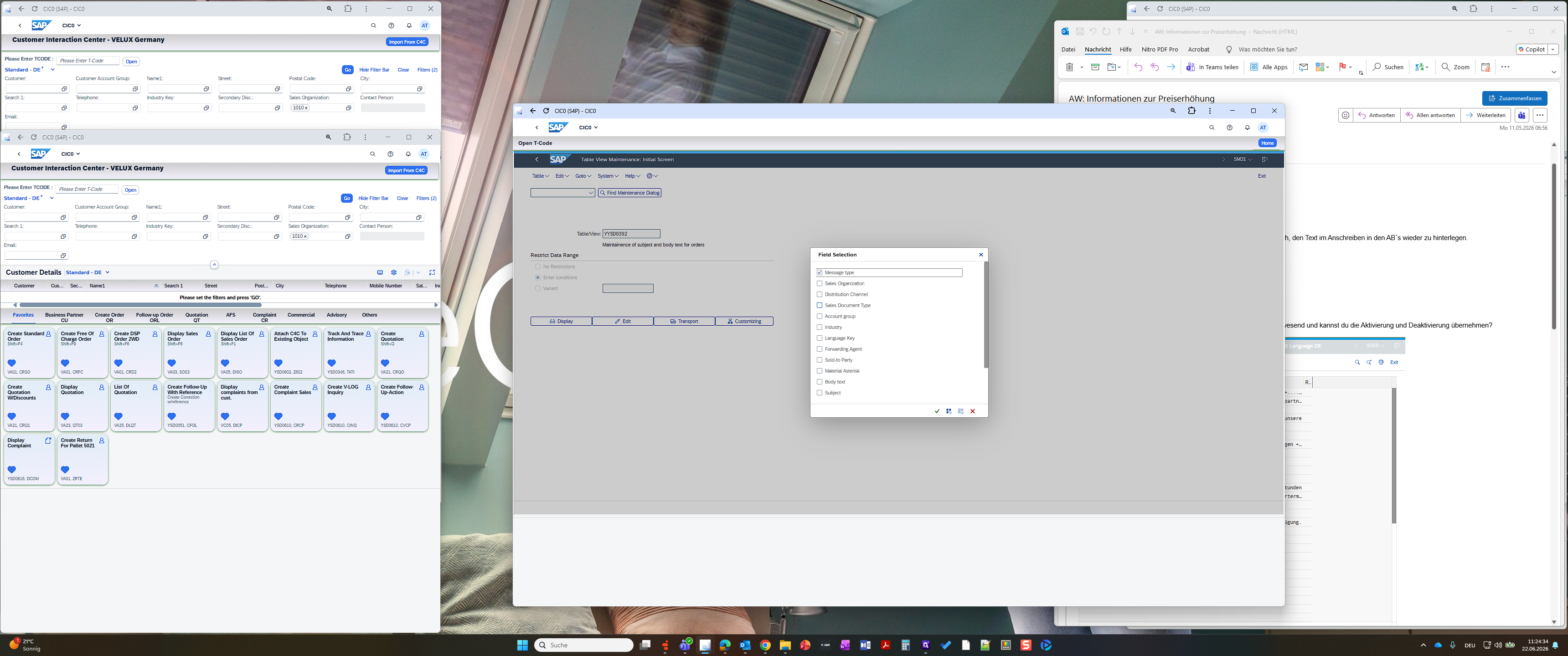 Step #5: Select Sales Document Type to further refine the view.